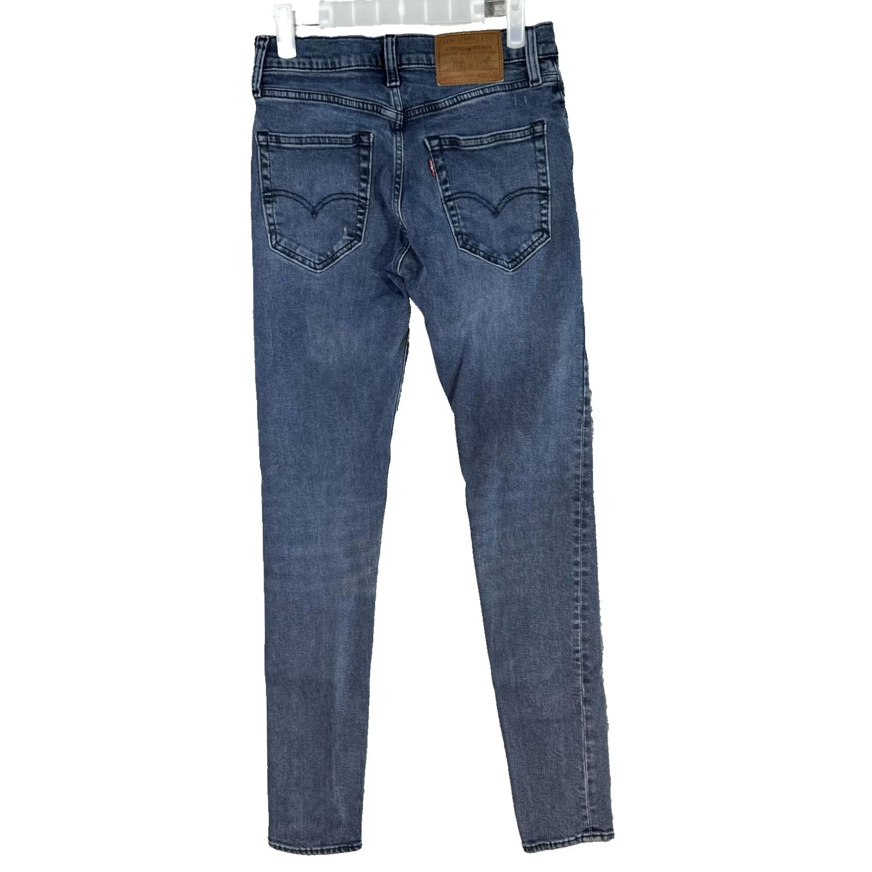 Levi's Levi's 502 Jeans Men 29x32 Blue Slim Tapered Denim Stretch 5-Pocket Button Zip Regular Waist 29 Size US 29 - 2 Thumbnail