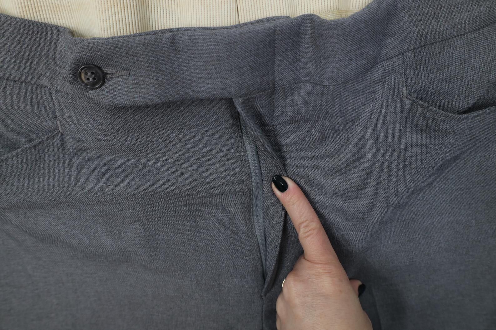 Vintage Vintage 70s Streetwear Wide Leg Chino Pants Trousers Gray Size US 38 / EU 54 - 6 Thumbnail