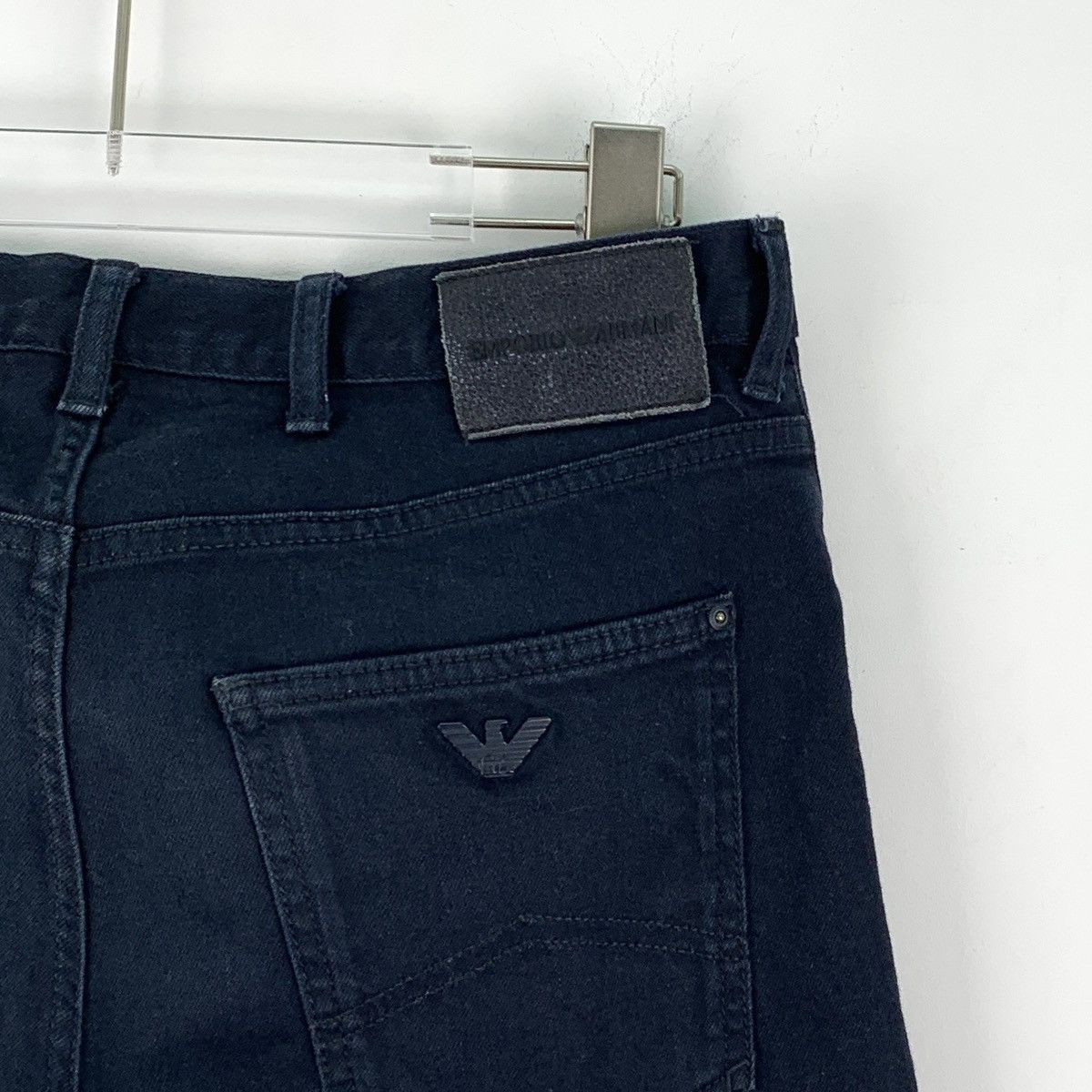 Armani Armani Dark Blue Cotton Denim Pants K26WX Size 29" - 5 Thumbnail