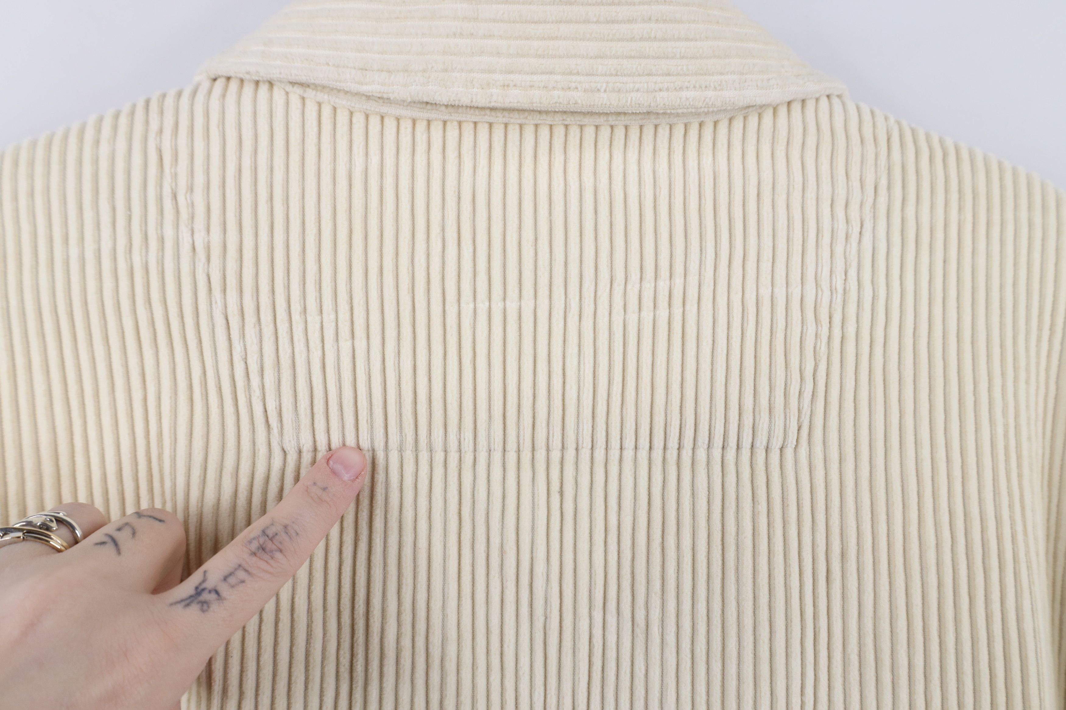 UNIONBAY × Vintage Vintage 90s Unionbay Baggy Fit Corduroy Shirt Jacket Beige Size XL / US 12-14 / IT 48-50 - 11 Thumbnail