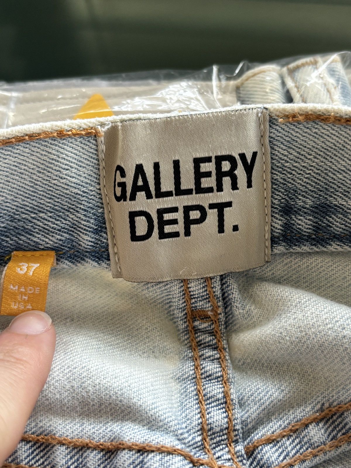 Gallery Dept. GALLERY DEPT | 37 | LEVI G PATCH LEATHER DENIM JEANS Size US 37 - 17 Thumbnail