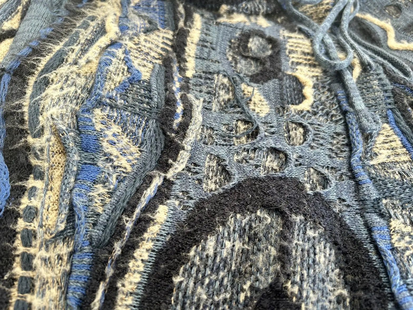 Kapital KAPITAL 7G BORO Gaudy knit pants navy Size US 32 / EU 48 - 8 Thumbnail