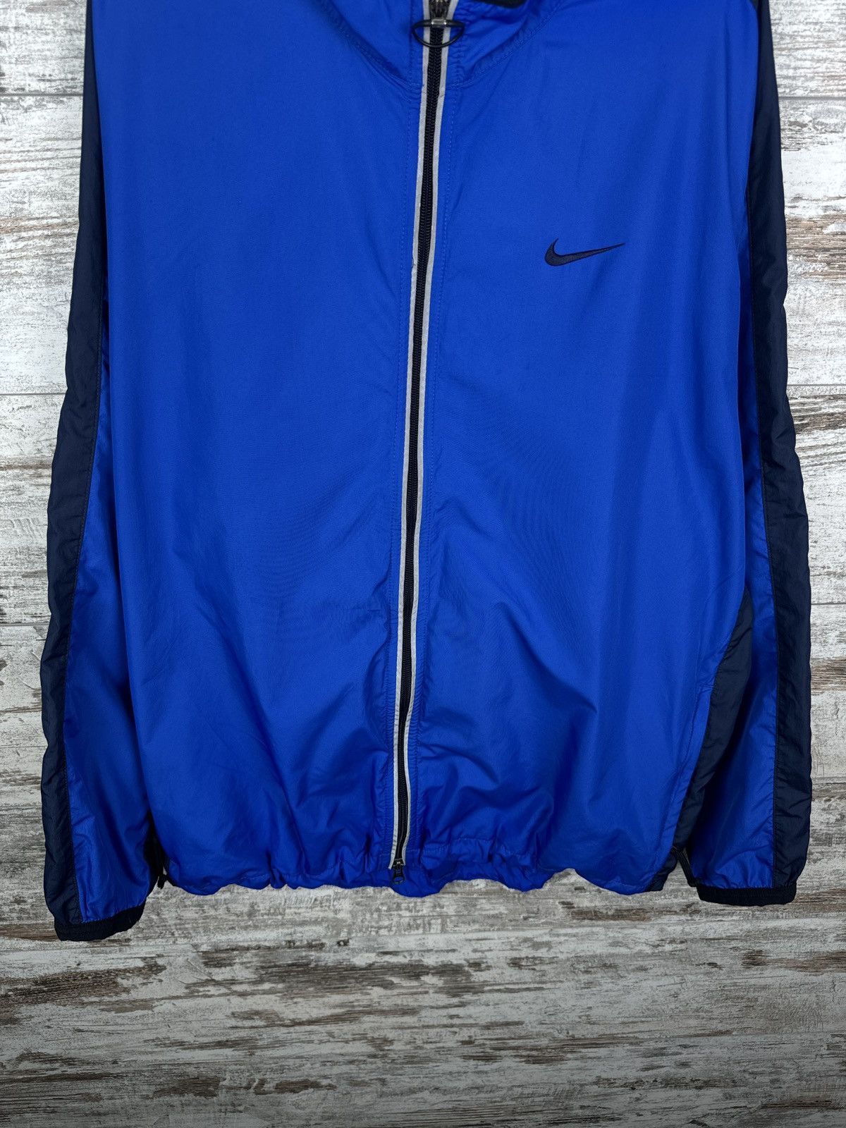 Nike Mens Vintage Nike track jacket swoosh nylon navy Olympic y2k Size US L / EU 52-54 / 3 - 4 Thumbnail