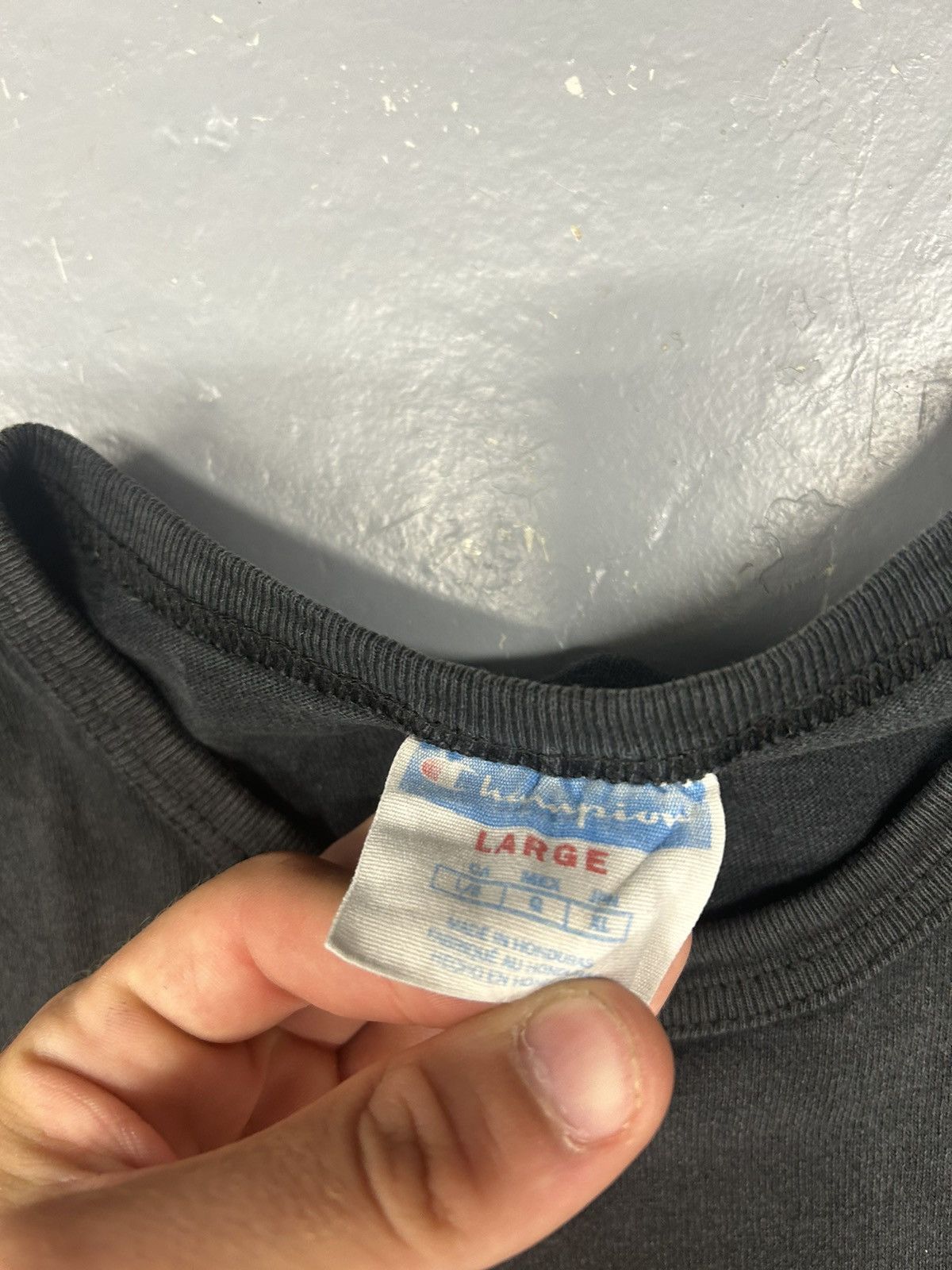 Champion Crazy Vintage Y2K Essential Black Champion Script Tee Shirt Size US M / EU 48-50 / 2 - 3 Thumbnail