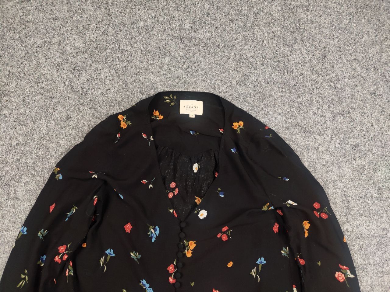 Sezane Sezane Paris design Flowers Pattern Viskoze Blouse Cardigan Size XS / US 0-2 / IT 36-38 - 8 Thumbnail