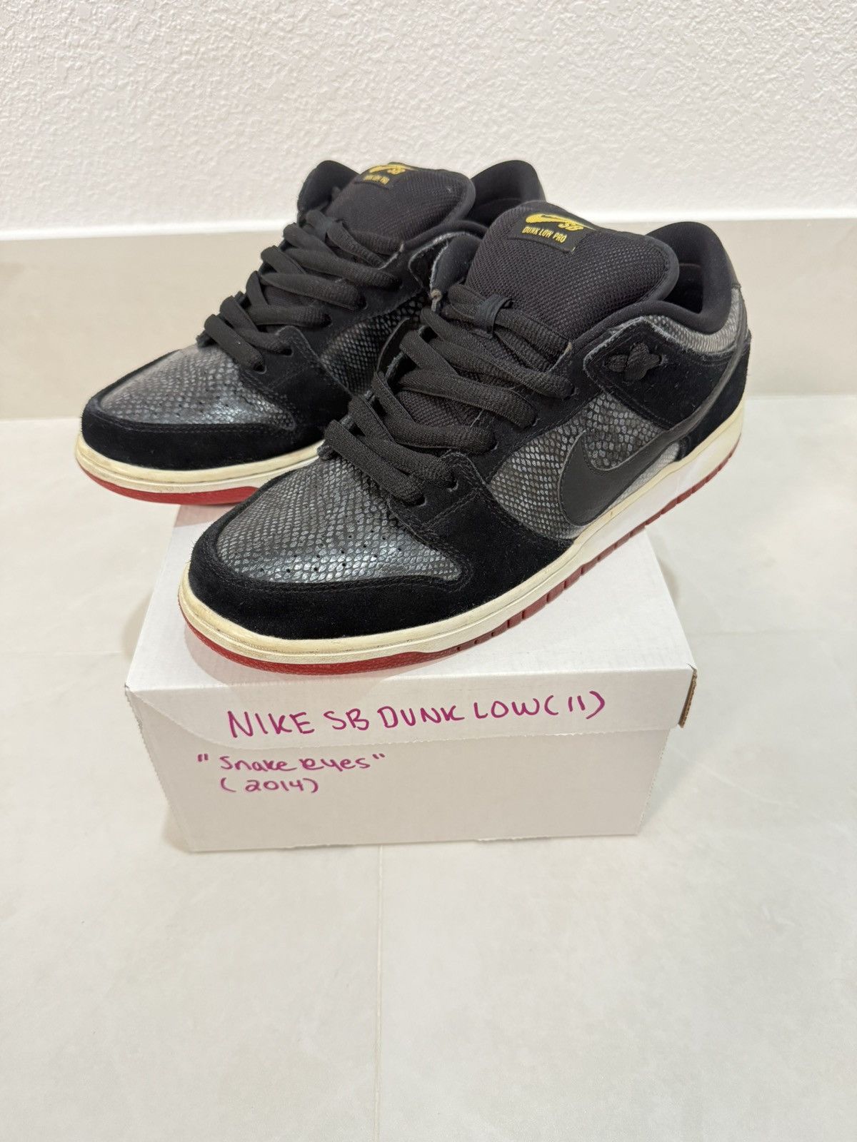 Nike Nike Dunk Low Premium SB 'Snake Eyes' Size 11 - Used Size US 11 / EU 44 - 1 Thumbnail