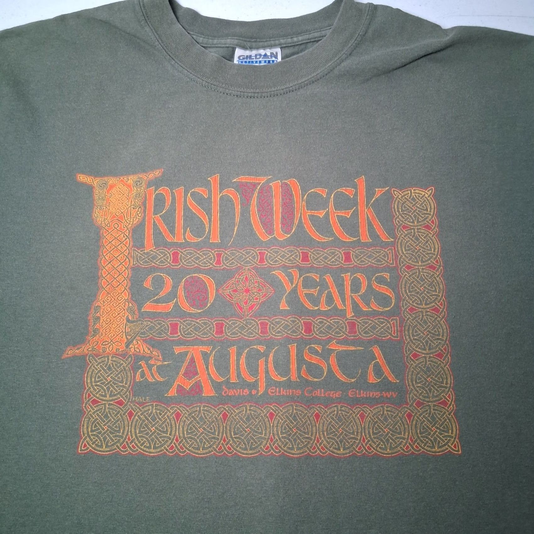 Vintage AND Augusta Irish Week Shirt L Green 20 Years Celtic Music Davis And Elkins College WV Graphic T-Shirt Mens Vintage Size US L / EU 52-54 / 3 - 2 Thumbnail