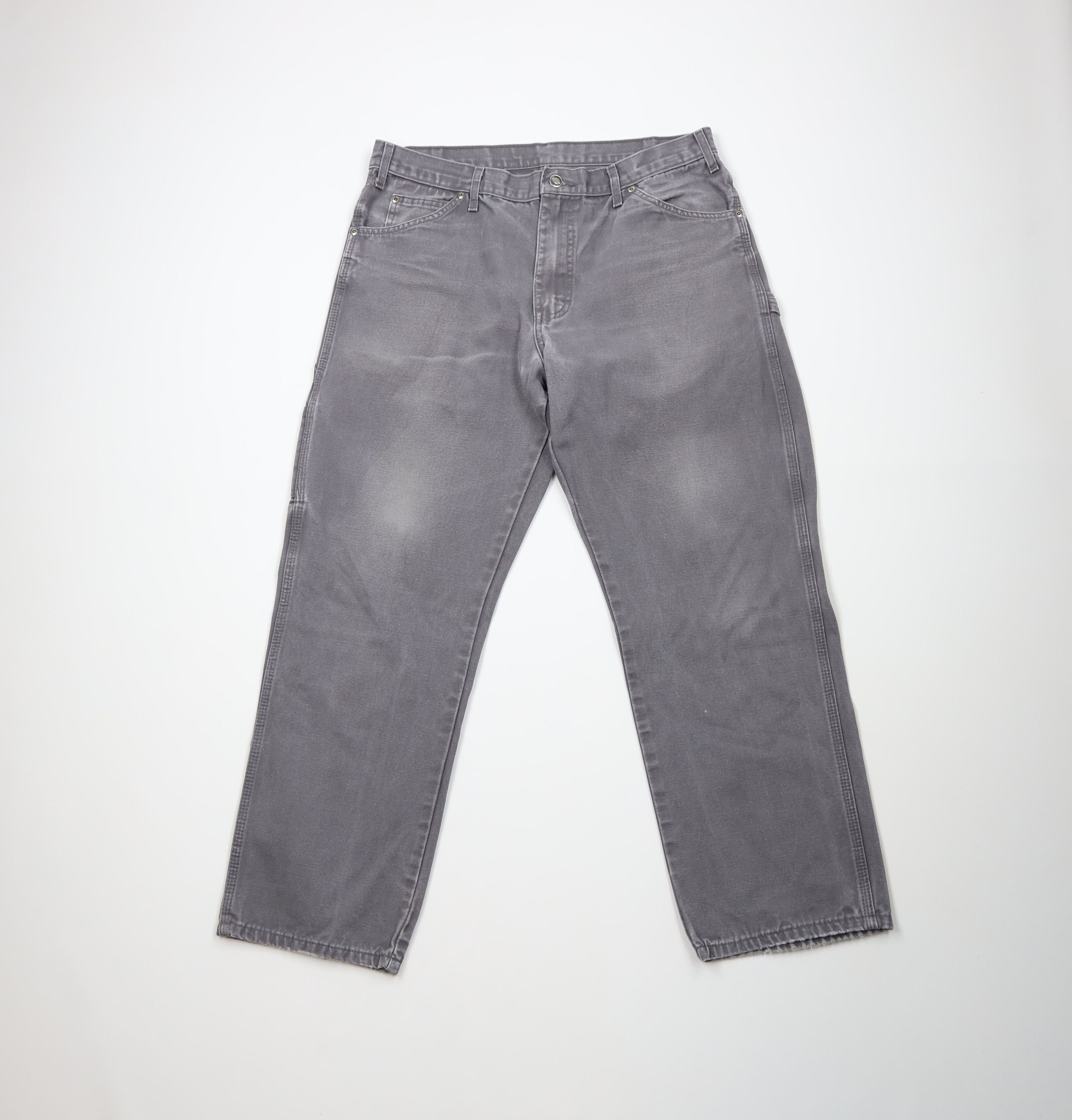 Dickies Vintage Dickies Canvas Wide Leg Dungaree Pants Gray Cotton Size US 36 / EU 52 - 1 Thumbnail