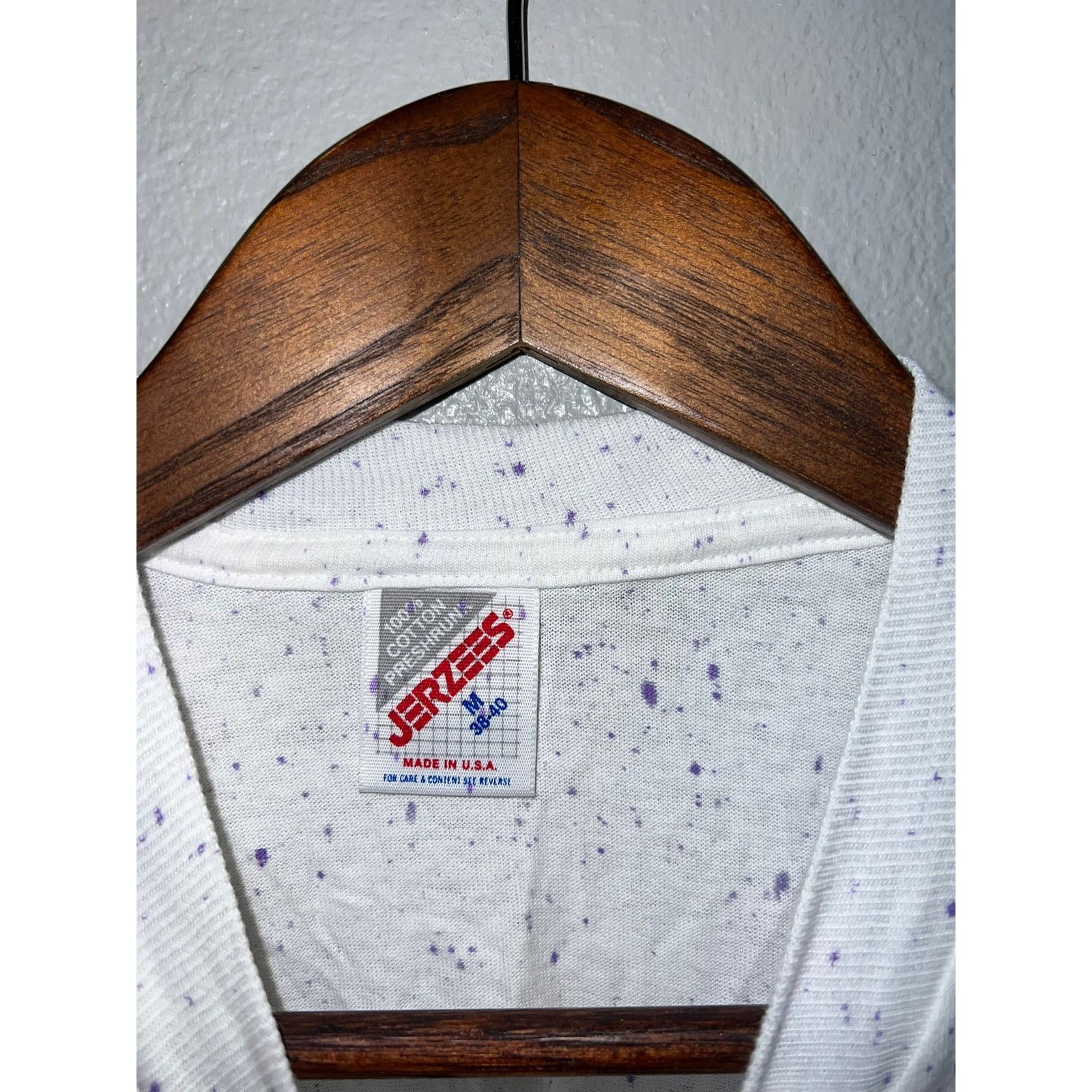 Jerzees 90s Vintage Jerzees White Paint Speckle Blank Shirt VTG M Size US M / EU 48-50 / 2 - 6 Thumbnail