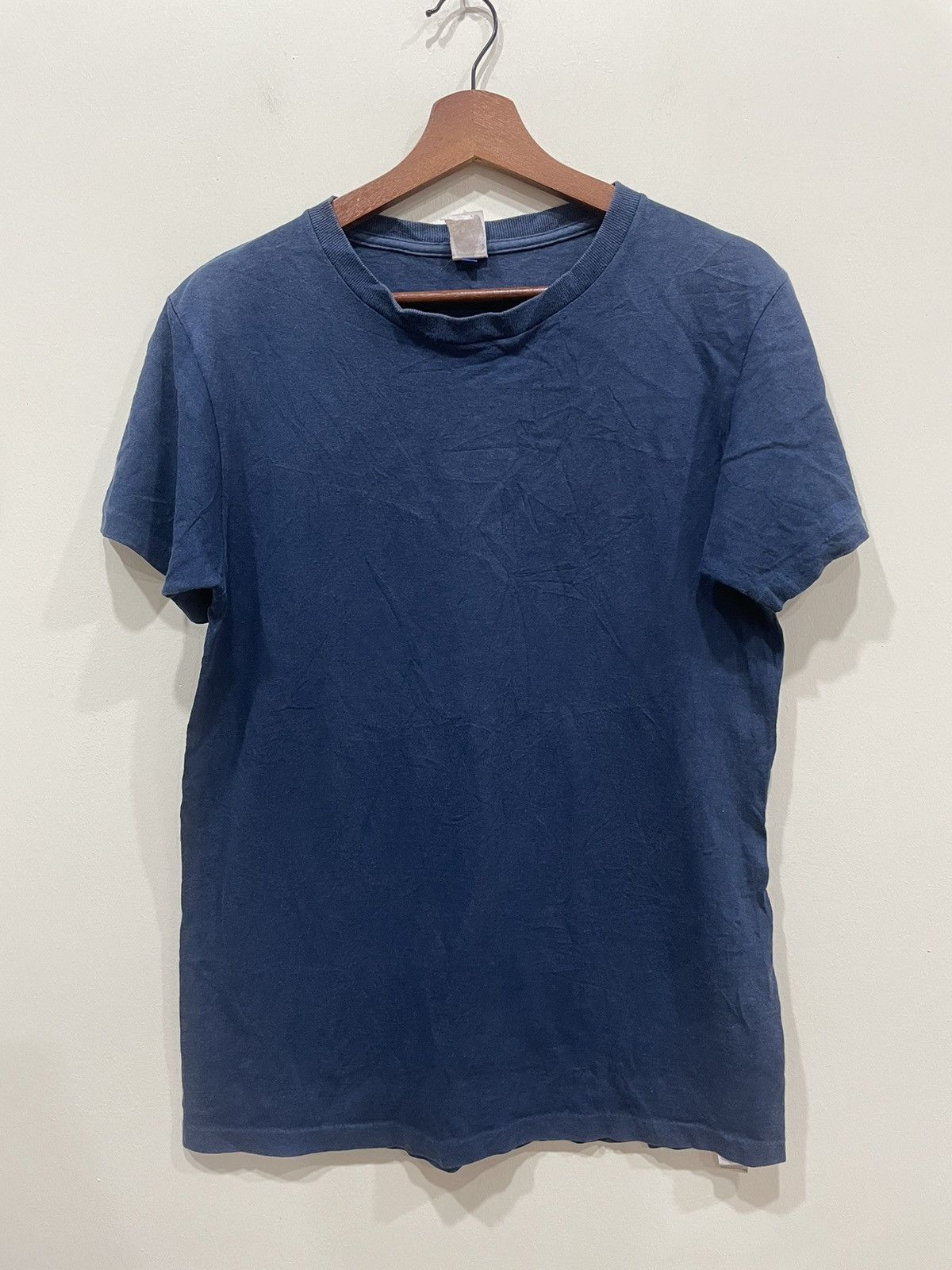 image of Stussy x Velva Sheen Tshirt in Blue, Men's (Size Small)