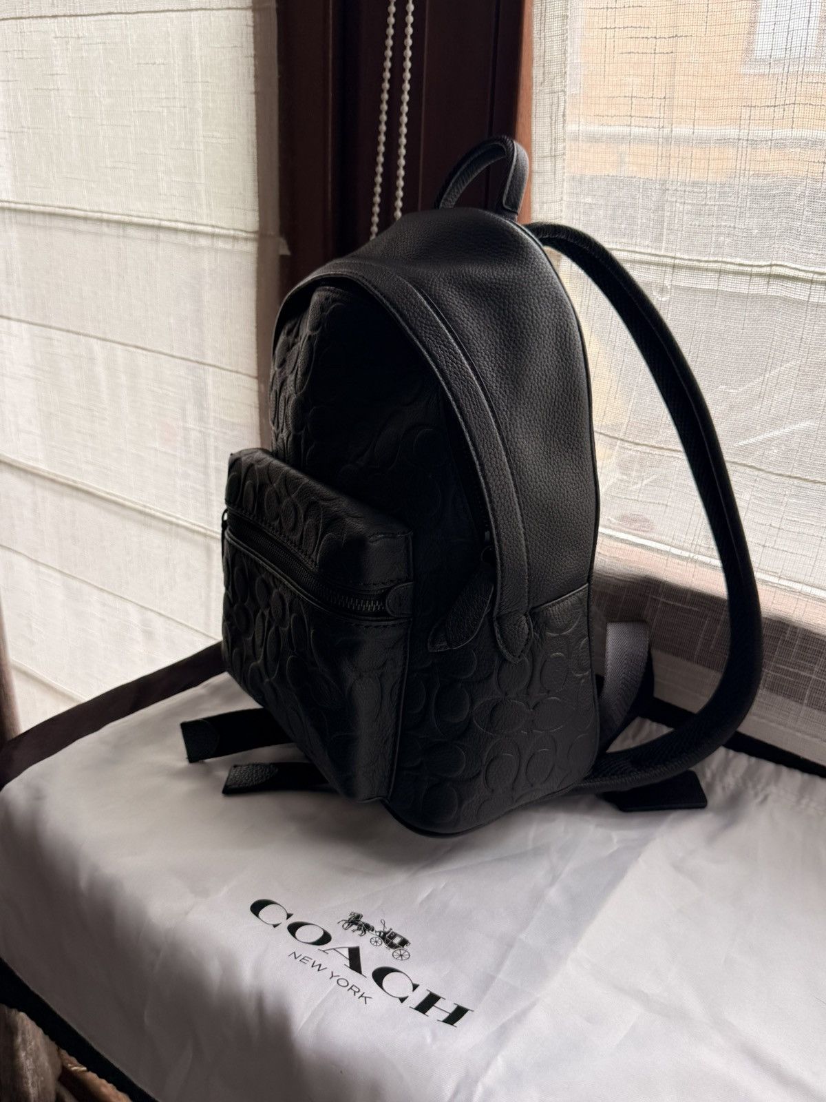 Coach Coach Charter Backpack in Signature Embossed Leather Size ONE SIZE - 6 Thumbnail