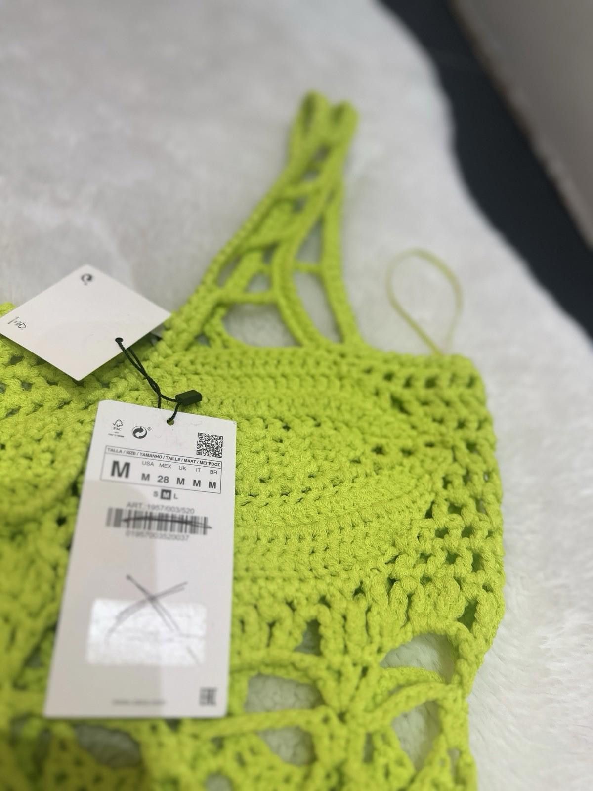 Zara ZARA Lime Crochet maxi dress Size M Size M / US 6-8 / IT 42-44 - 5 Thumbnail