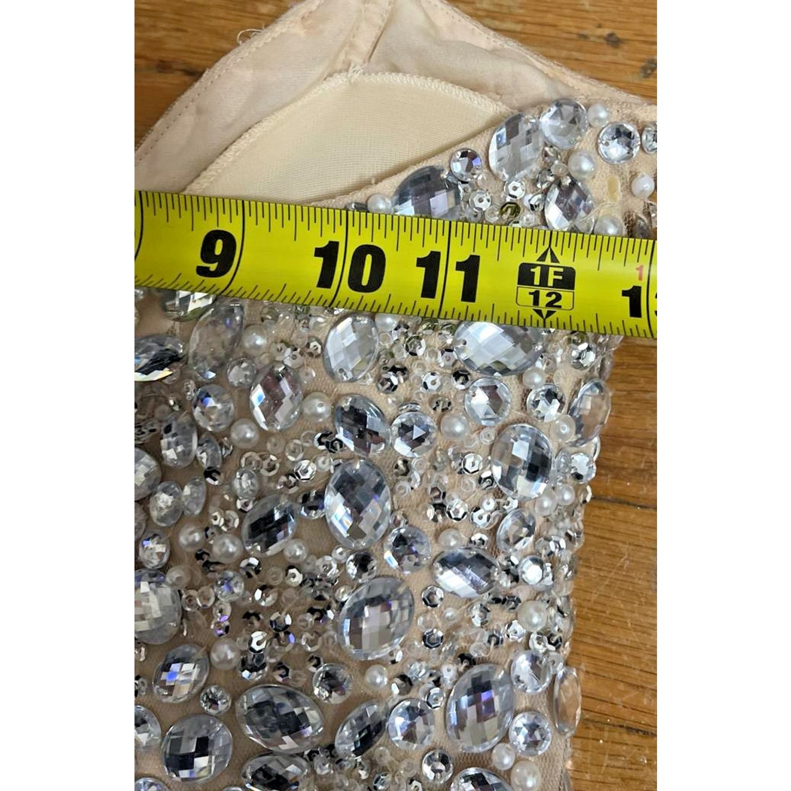 & Other Stories Jovani Bejeweled Dress New Bejge Size 0 A001895 Size XS / US 0-2 / IT 36-38 - 14 Thumbnail