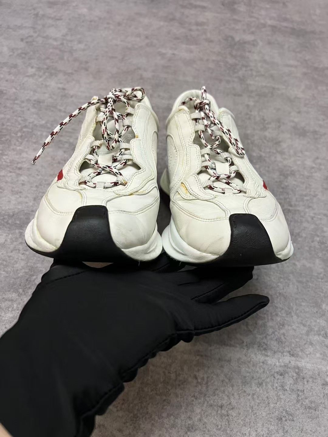 Gucci Gucci new blue and red color block double G line sneakers s Size US 10.5 / EU 43-44 - 5 Thumbnail