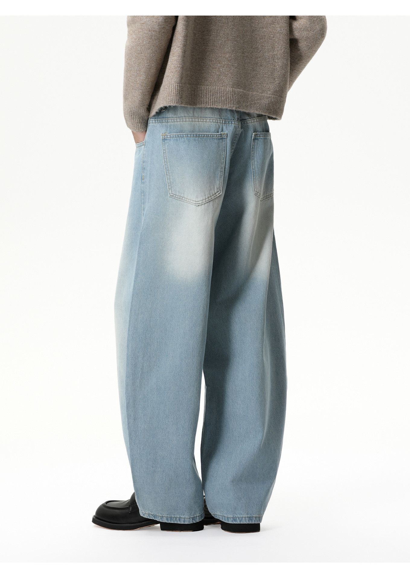 Japanese Brand Japanese retro style Vibe washed wide-leg curved jeans Size US 32 / EU 48 - 5 Thumbnail