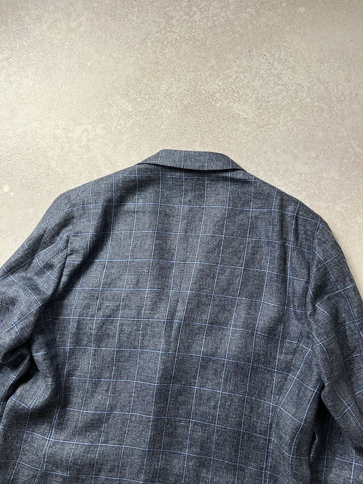 L.B.M. 1911 LBM 1911 Tailored Blue Check Patch Pocket Sportcoat Blazer Size 46R - 5 Thumbnail