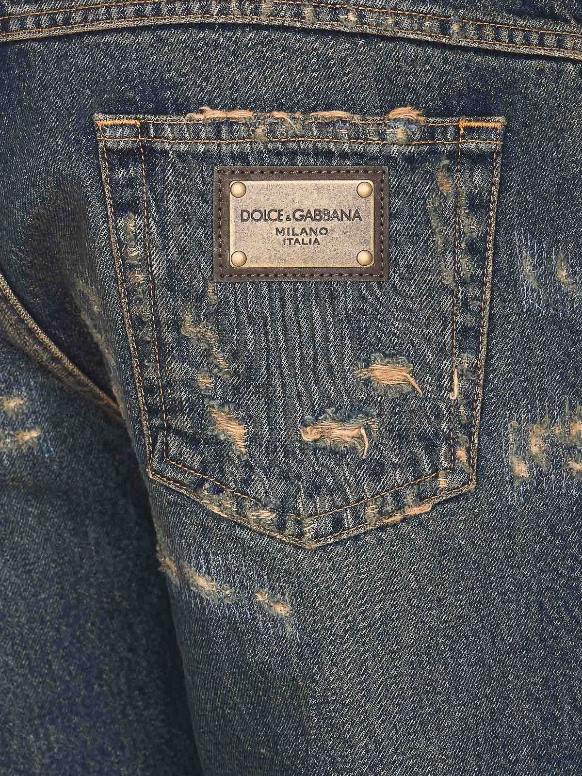 Dolce & Gabbana o1y0125 Logo Jeans in Blue Size US 30 / EU 46 - 4 Thumbnail