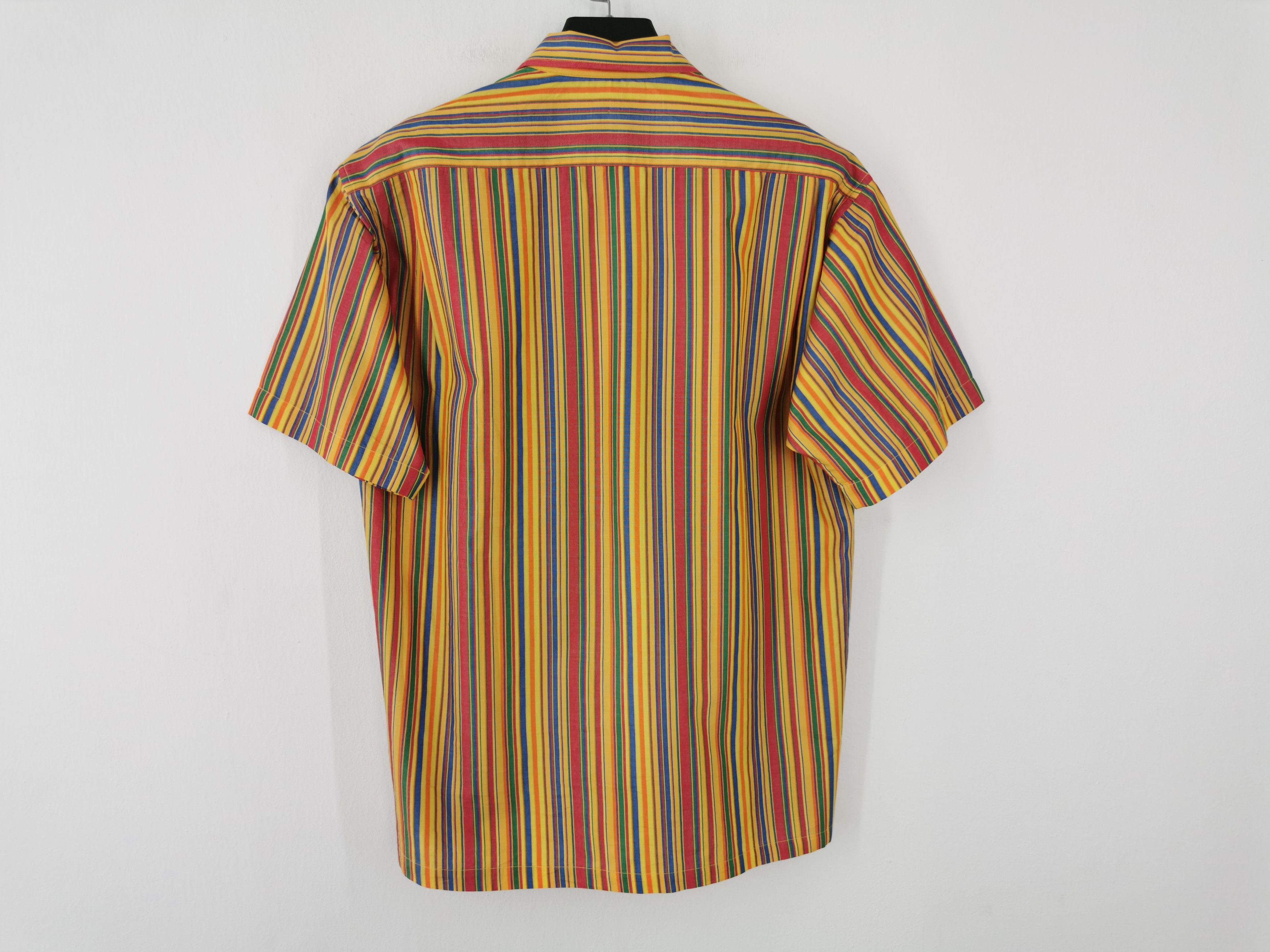 Kenzo Stripe Button Shirt Short Sleeve Size XL