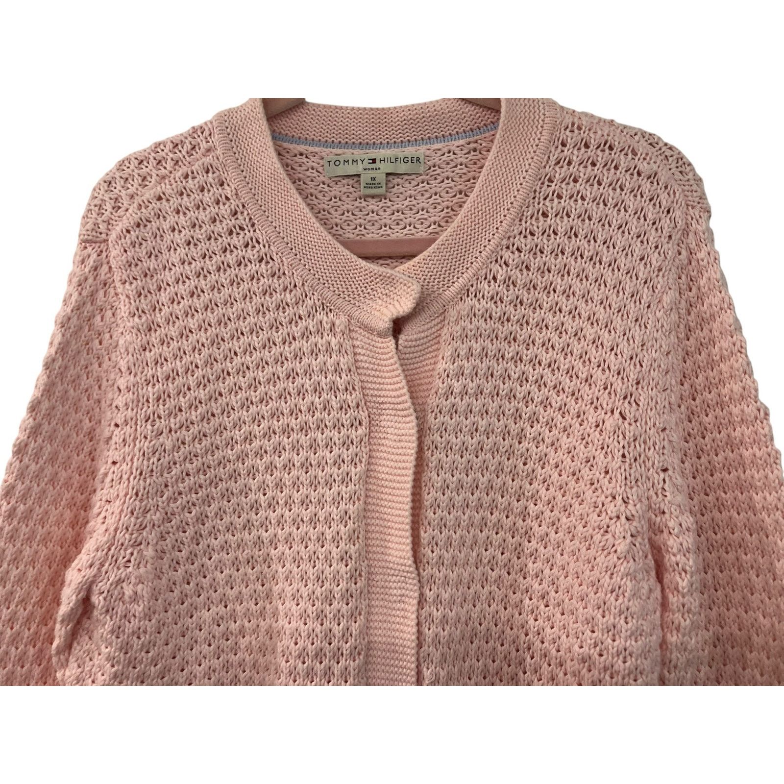 Tommy Hilfiger Preowned Tommy Hilfiger Women’s Light Pink Sweater Size XL Size XL / US 12-14 / IT 48-50 - 2 Thumbnail