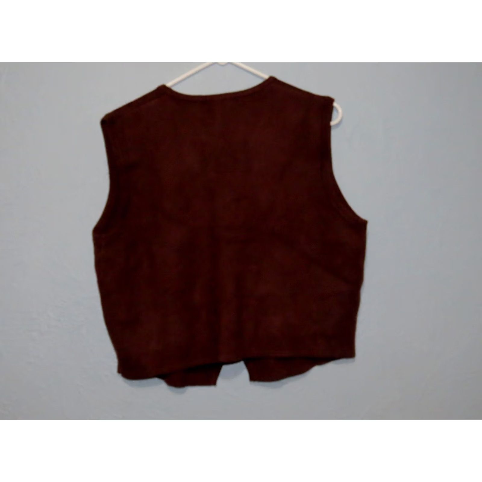 Vintage Dazy Women's L Brown Double Button Knit Vest NWT V-Neck Sleeveless Casual Winter Spring Fall Knitted Solid Buttoned Regular Fit Size L / US 10 / IT 46 - 6 Thumbnail
