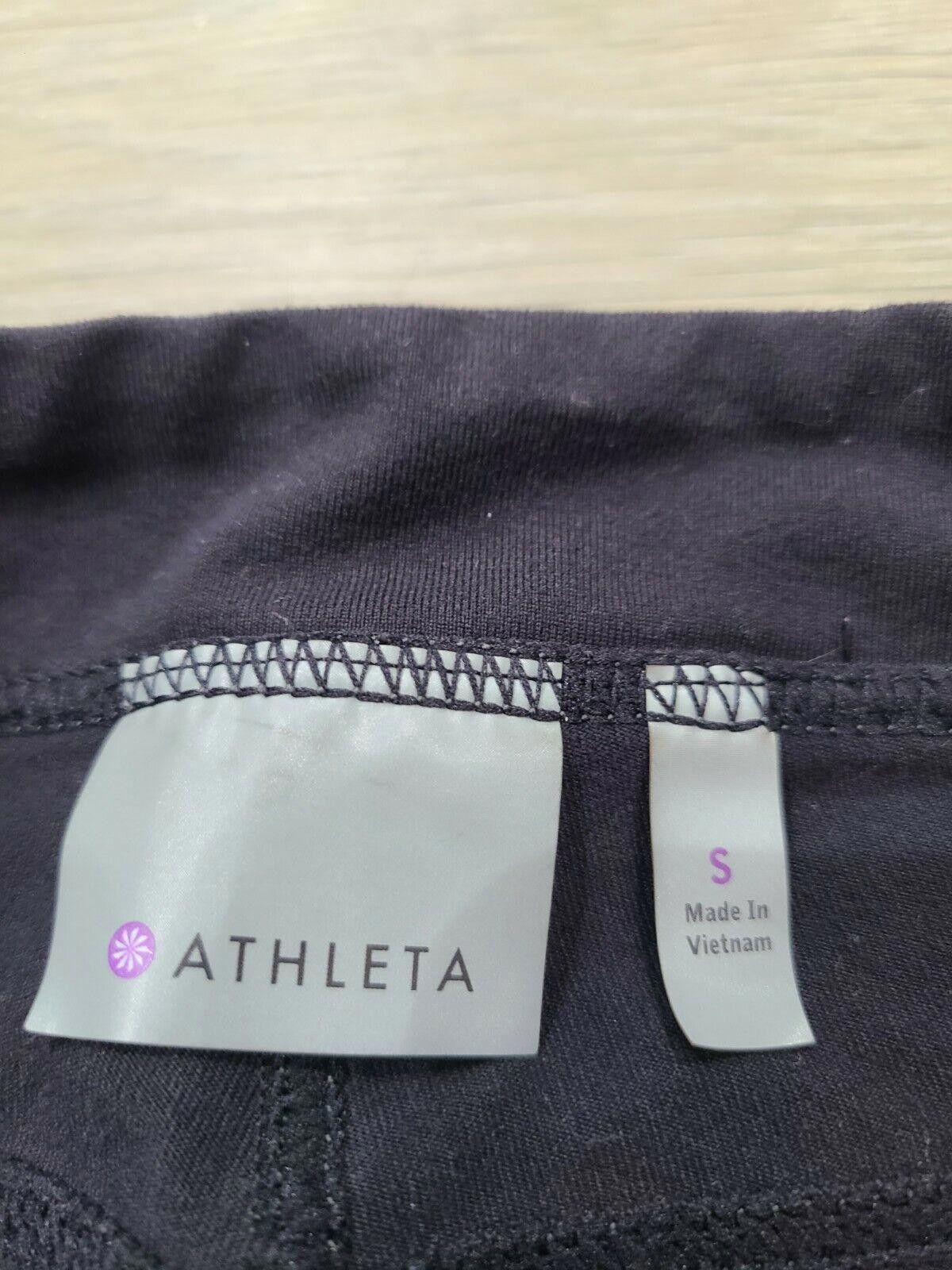 Designer Athleta Capri Pants Small Grey Yoga Pilates Size 28" / US 6 / IT 42 - 3 Thumbnail
