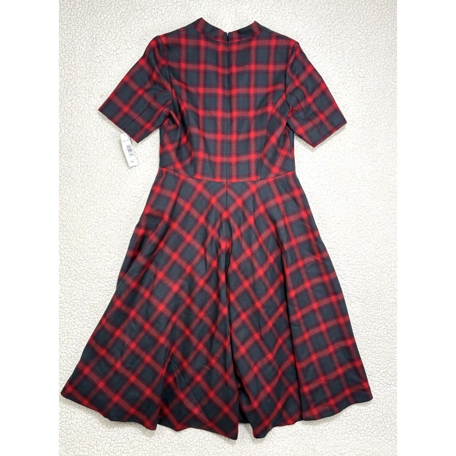Pendleton Pendleton Dress 100% Virgin Wool Plaid V-Neck Red Midi A-Line Women 8 NWT USA Size M / US 6-8 / IT 42-44 - 6 Thumbnail