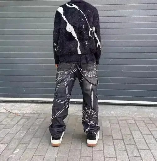 Hypebeast × Japanese Brand × Jean Vintage washed patch embroidered jeans Size US 32 / EU 48 - 3 Thumbnail
