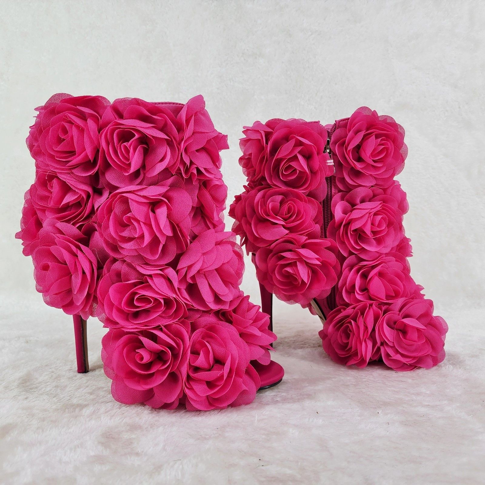Other Beauty 3D Flowers Floral 4" High Heel Xoanna Elegant Ankle B Size US 6 / IT 36 - 5 Thumbnail