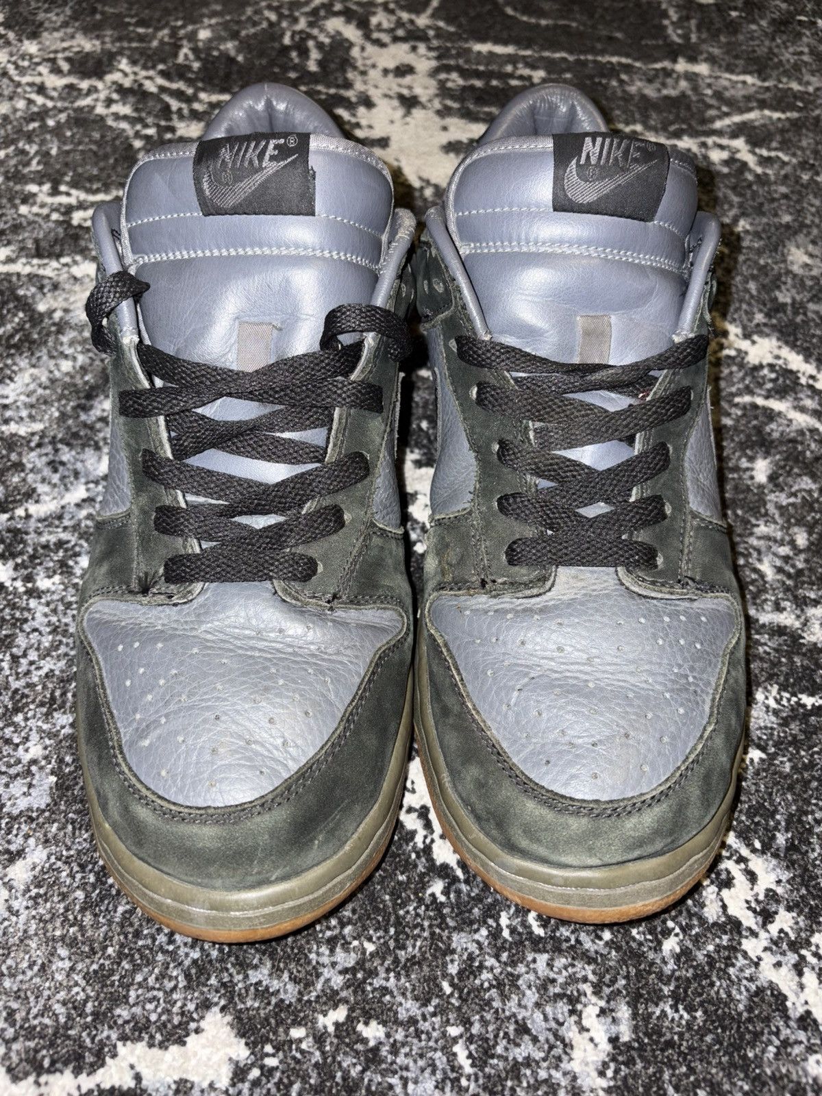 Nike × Nike SB × Vintage Vintage 2003 Nike Dunk Low Pro Black Graphite Gum Shoes Size US 12 / EU 45 - 4 Thumbnail