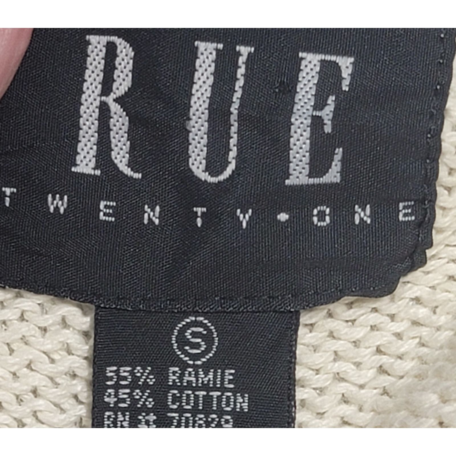 rue21 Rue 21 Cream Open Front Embroidered Cardigan Sweater Small Size S / US 4 / IT 40 - 4 Thumbnail