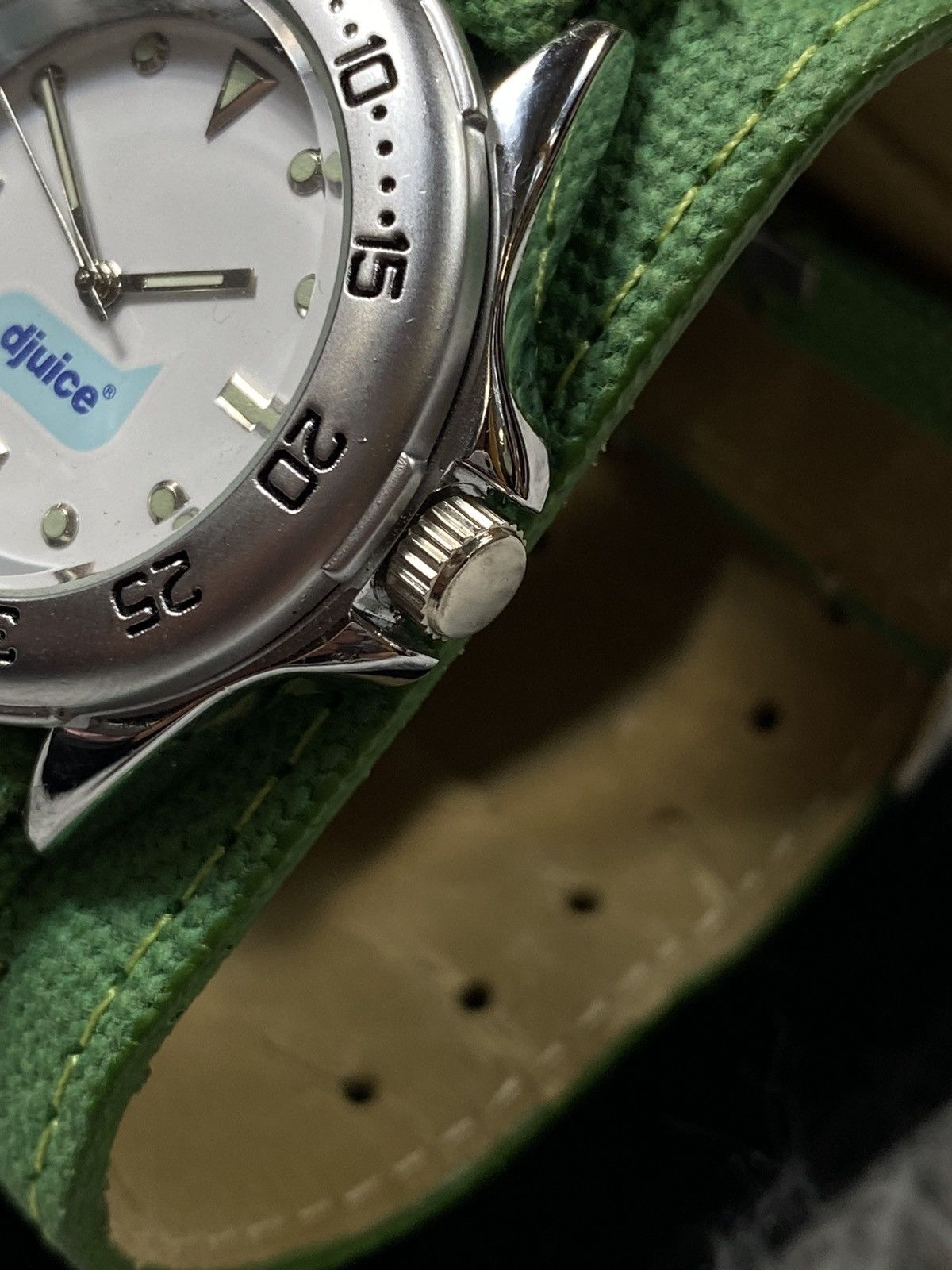 Jewelry × Vintage Vintage Djuice Promo Watch Green Canvas Strap Japanese Brand Size ONE SIZE - 6 Thumbnail