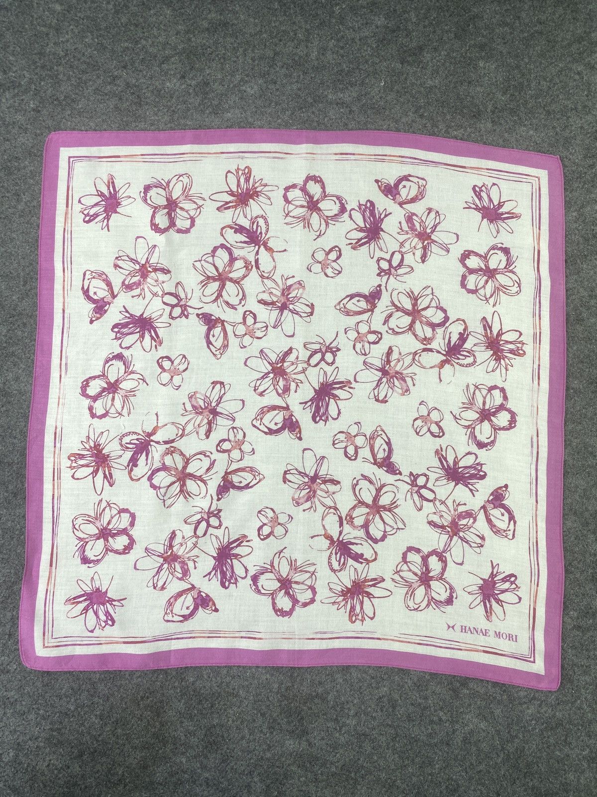 Hanae Mori × Vintage Hanae Mori Handkerchief / Bandana / Neckerchief-B044 Size ONE SIZE - 3 Thumbnail