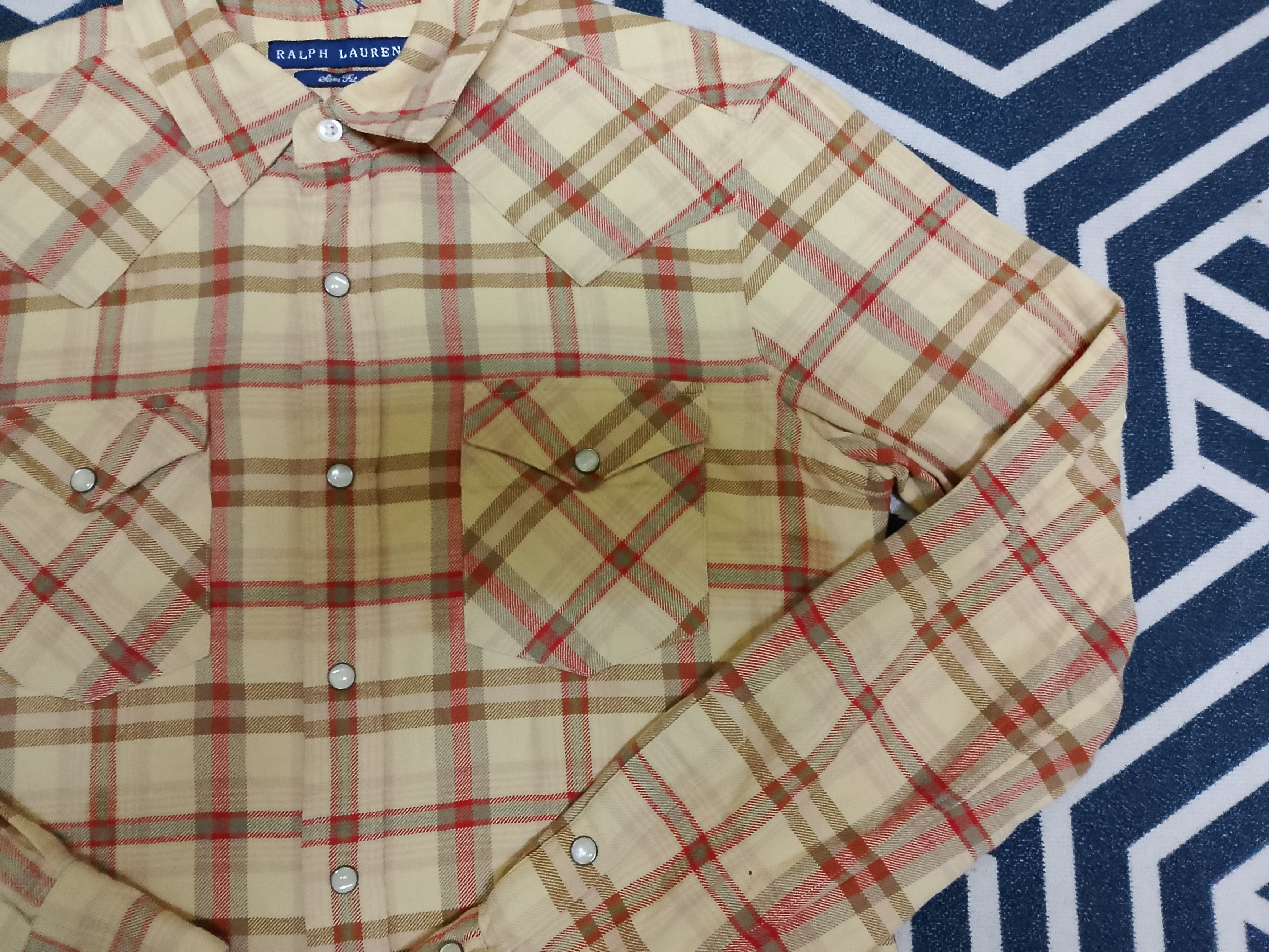 Polo Ralph Lauren × Ralph Lauren × Vintage Ralph Lauren flannel pearl snap buttons Size M / US 6-8 / IT 42-44 - 4 Thumbnail
