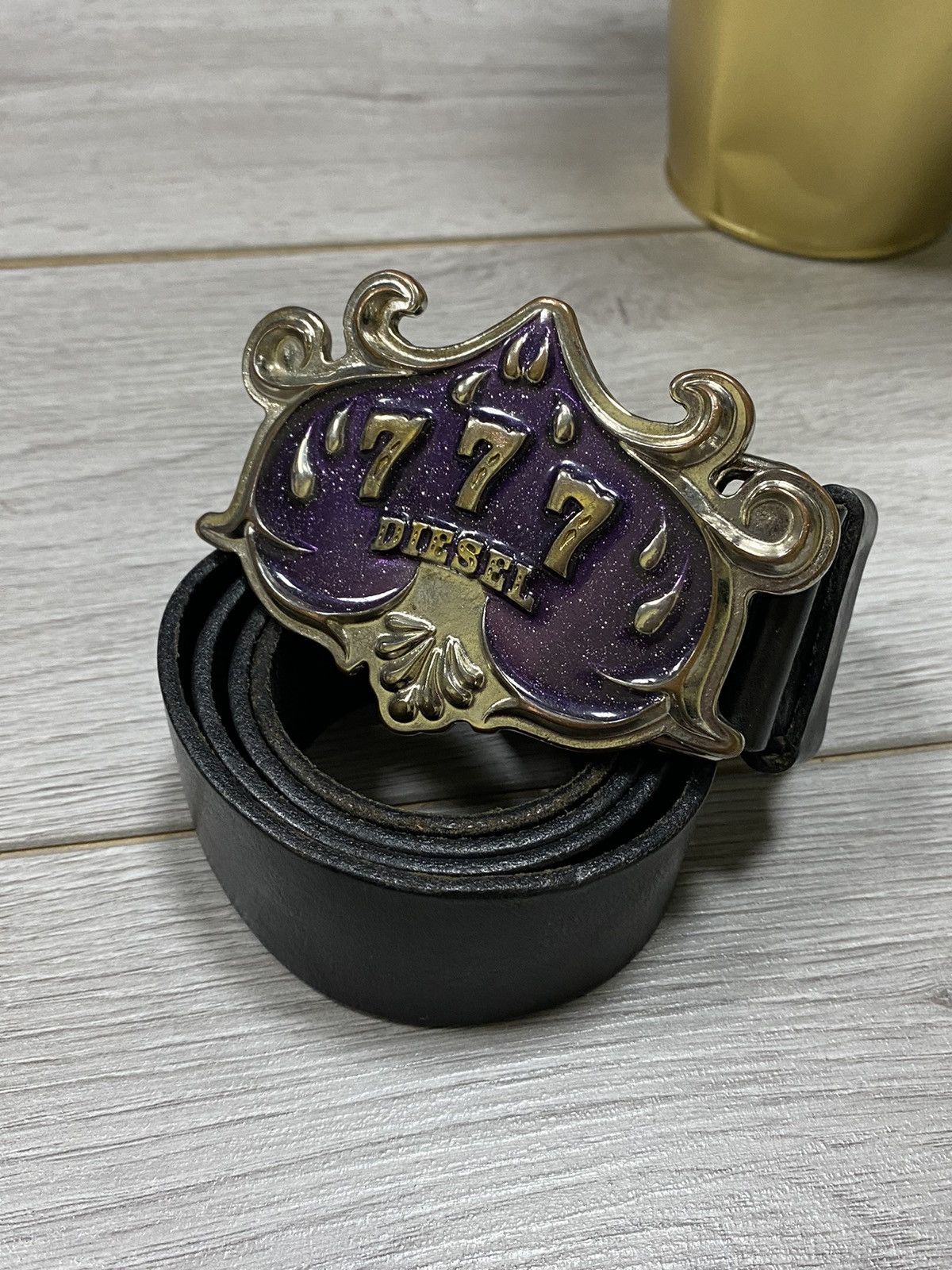 DIESELヴィンテージベルト　made in Italia Diesel × Vintage Diesel 777 buckle 🎰 vintage leather belt