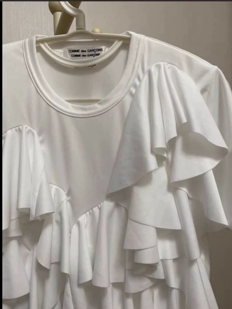 Comme des Garcons Comme Des Garcons Lace white short sleeved T-shirt 2505-Nex Size M / US 6-8 / IT 42-44 - 2 Thumbnail