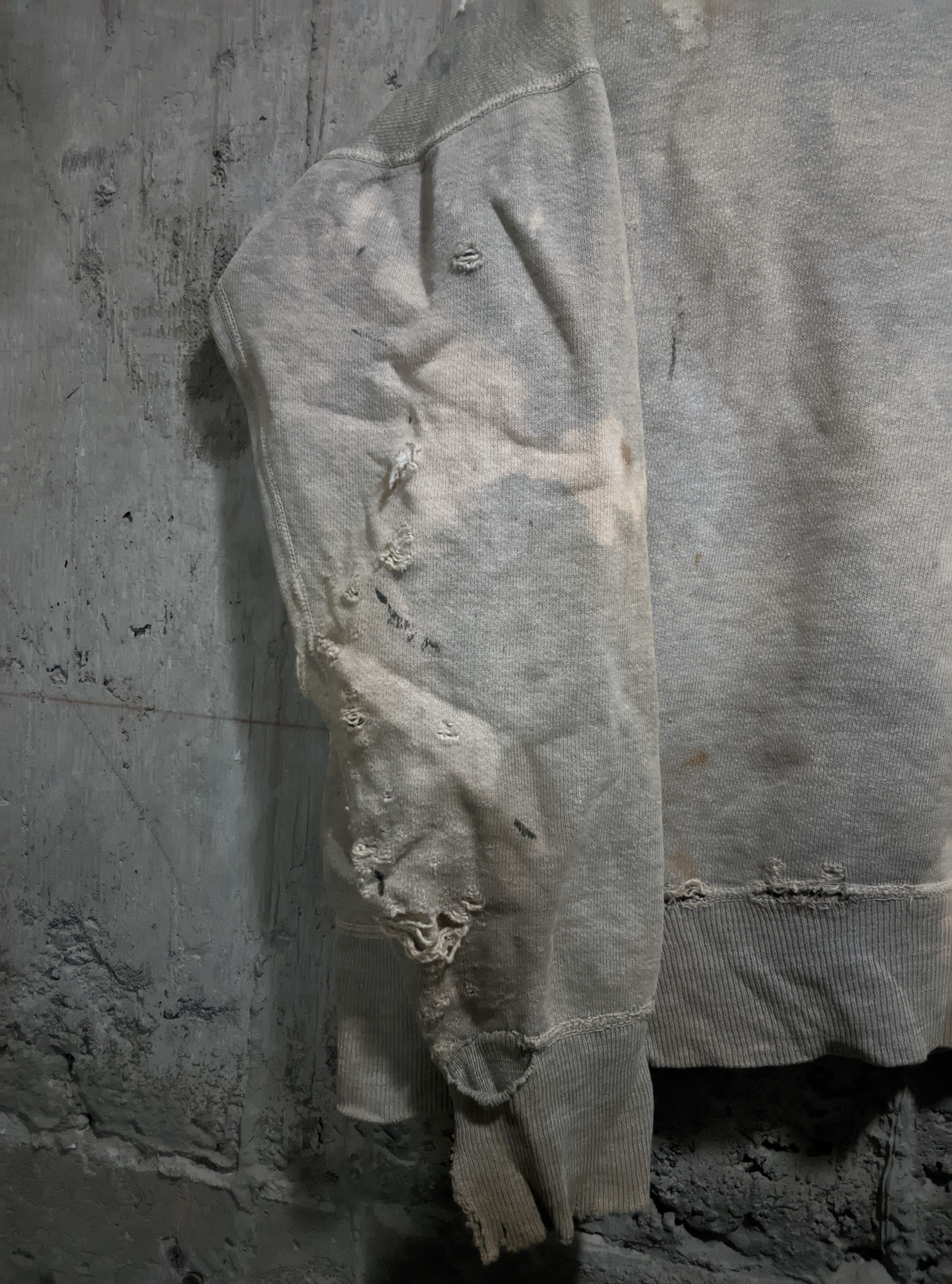 Vintage Vintage 40s destroyed single v sweatshirt afterhood Size US L / EU 52-54 / 3 - 7 Thumbnail