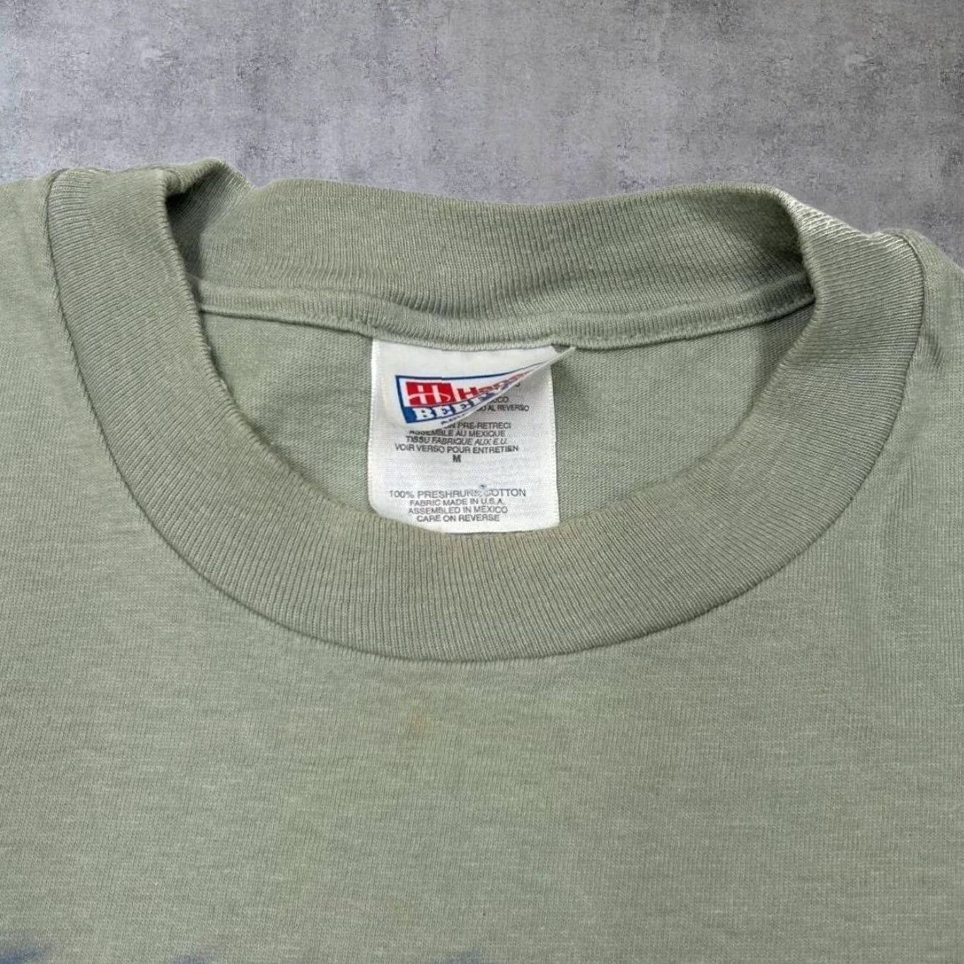 Hanes VINTAGE Hanes Beefy (1997) Alberta Aviation Museum “Spitfire” Long Sleeve T-Shirt Medium Green Mens Shirt Size US M / EU 48-50 / 2 - 2 Thumbnail