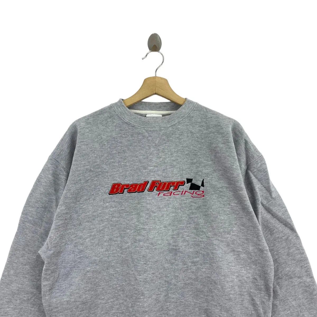 Vintage Vtg BRAD FURR RACING Speedways Calistoga Sweatshirt Pullover Size US L / EU 52-54 / 3 - 2 Thumbnail