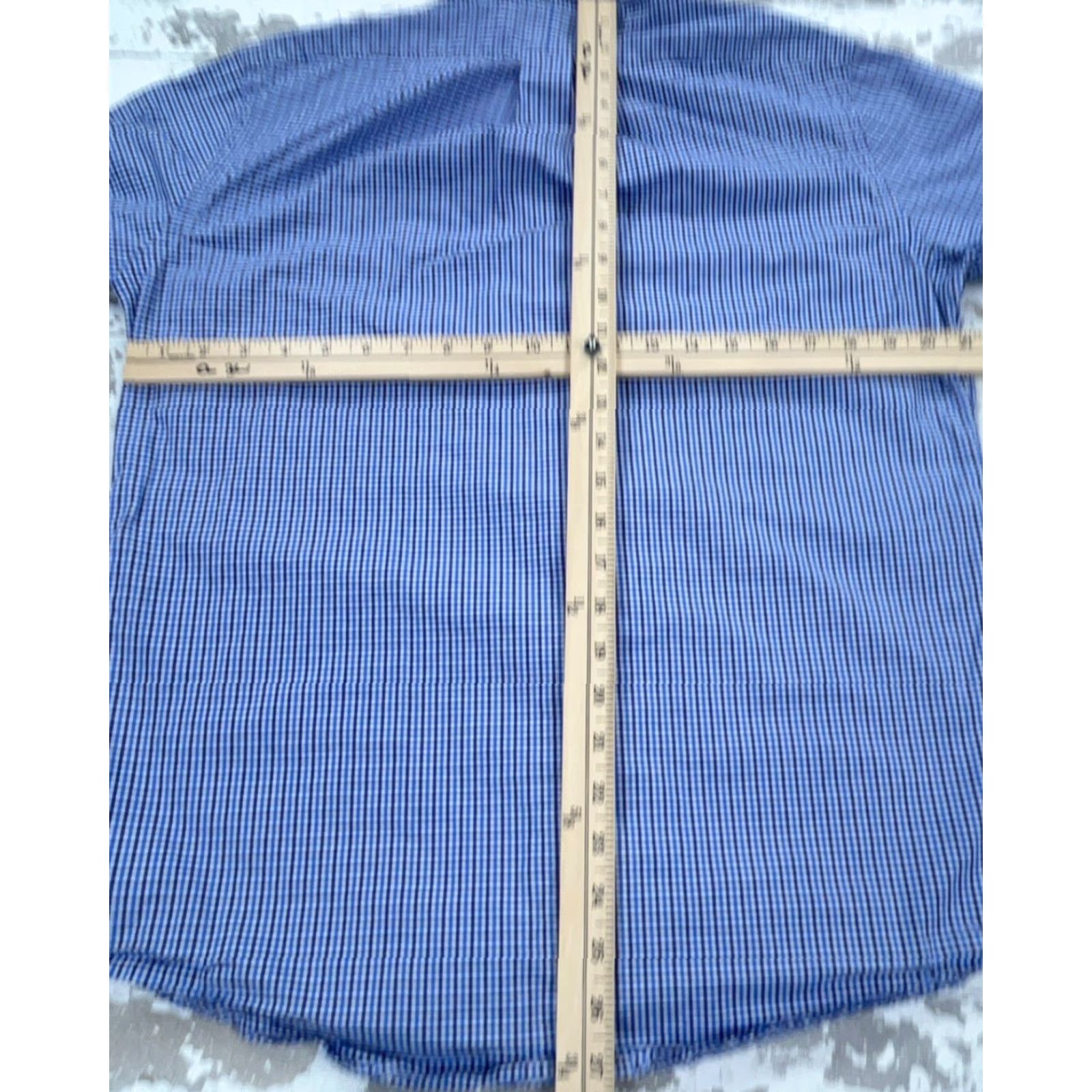 Ralph Lauren Ralph Lauren Shirt Men Medium Blue Plaid Button Up Dress Poplin Tattersall A27 Size 40R - 7 Thumbnail