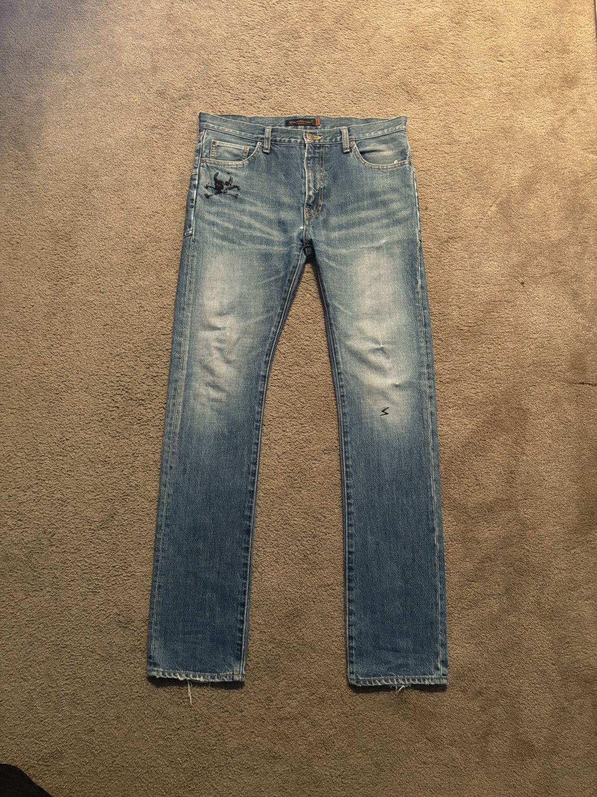 Undercover AW05 Undercover “Arts & Crafts” Skull Denim Size US 31 - 1 Thumbnail