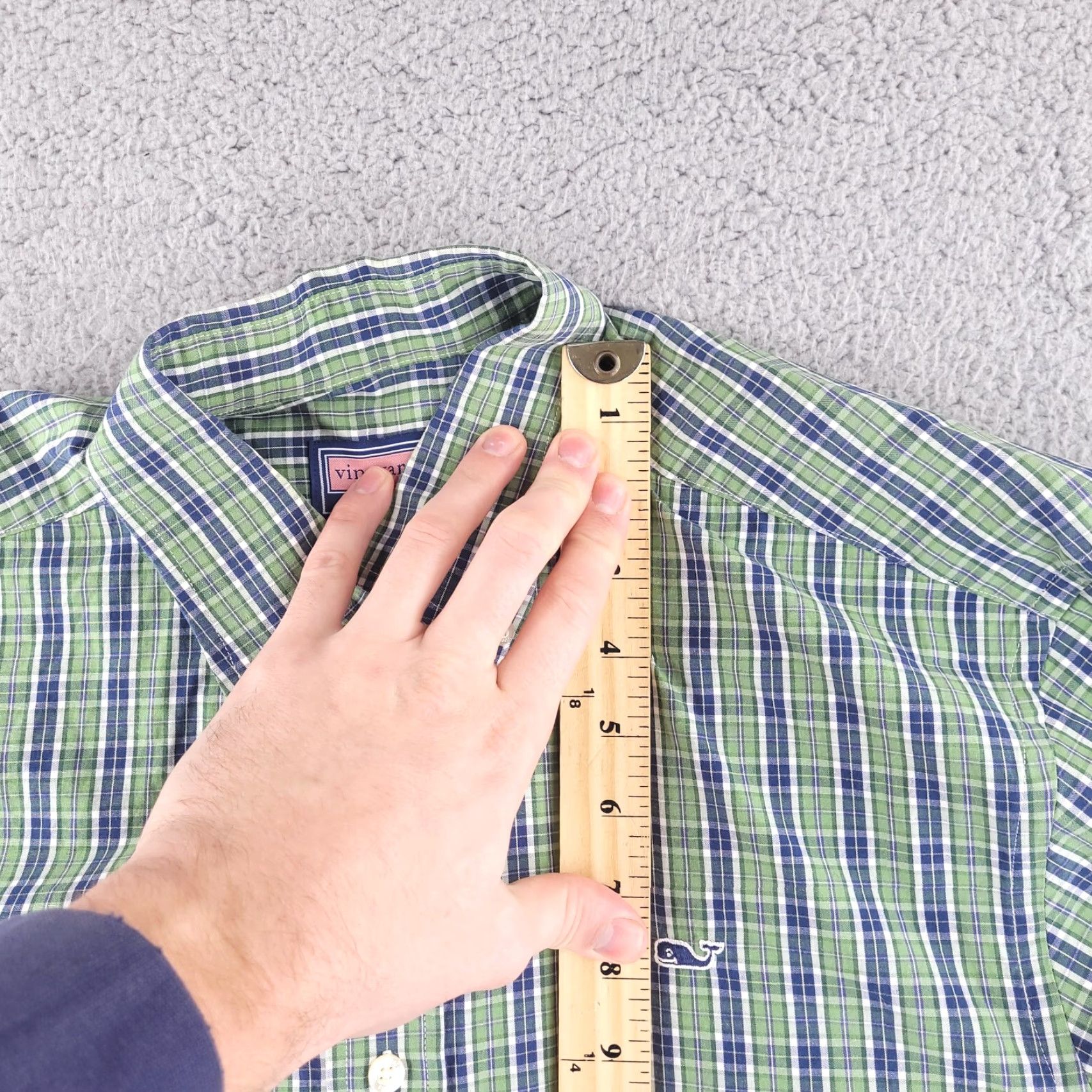 Vineyard Vines Vineyard Vines Shirt Mens Small Green Long Sleeve Check Whale Size US S / EU 44-46 / 1 - 6 Thumbnail
