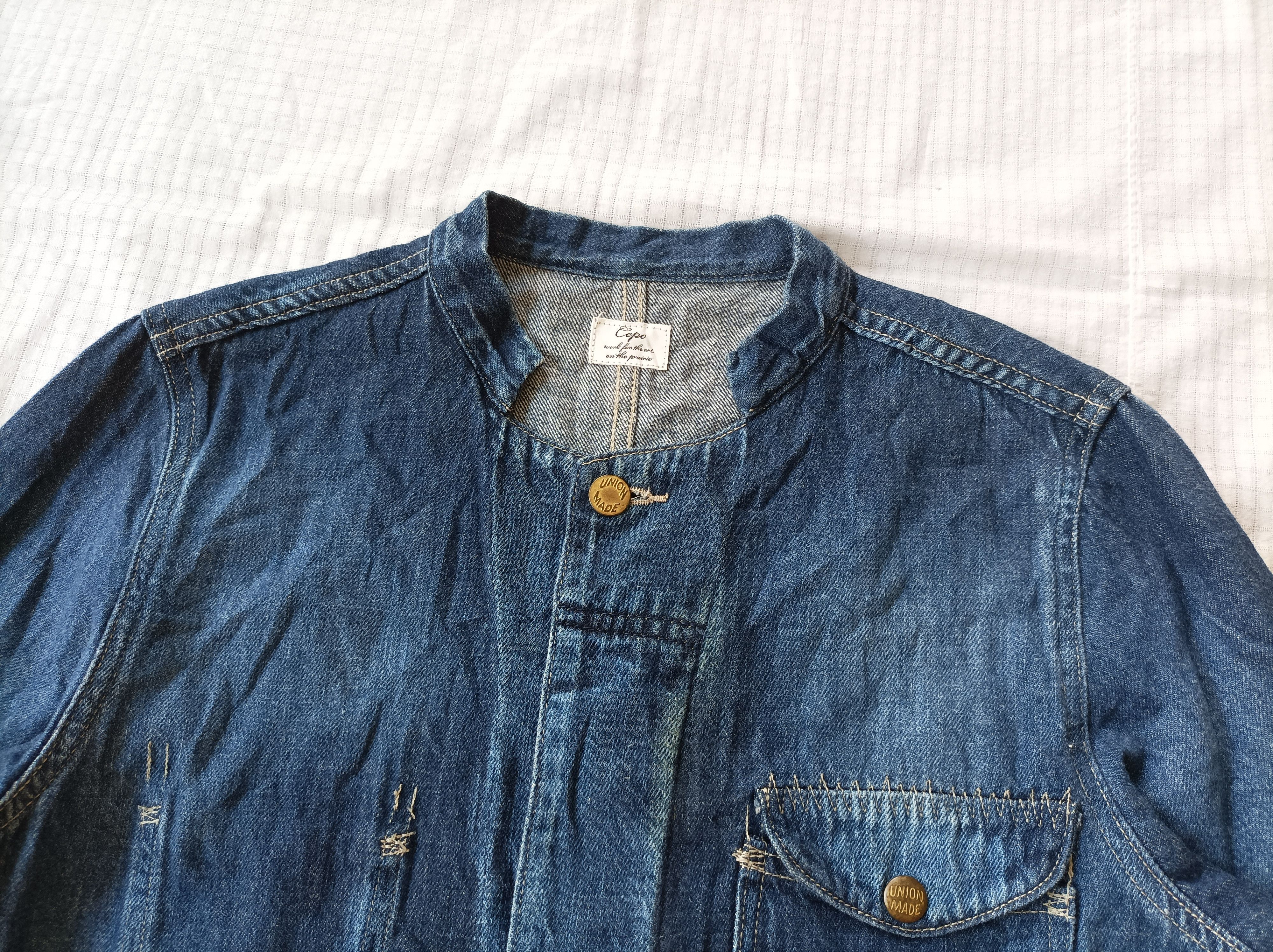 Japanese Brand (J567) Cepo Long Denim Jean Jacket Japan M Size M / US 6-8 / IT 42-44 - 2 Thumbnail