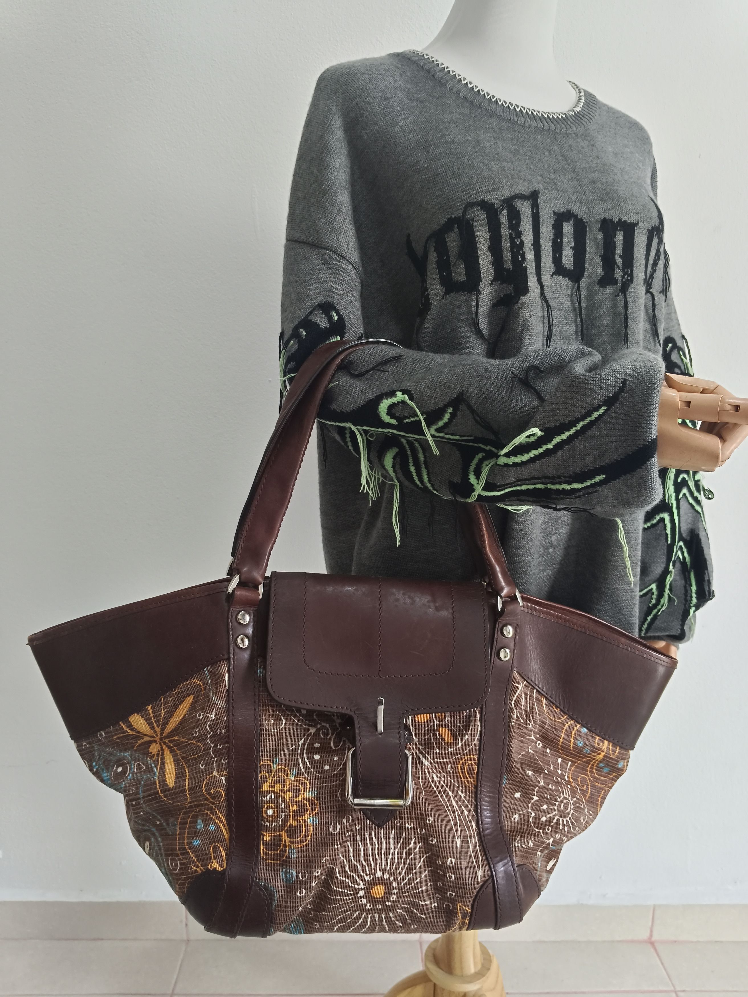 MALO FLORAL MOTIF TOTE
