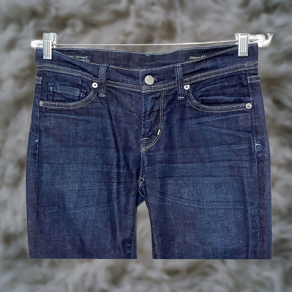 Citizens Of Humanity Citizens of Humanity Jeans Ava #142 Low Rise Straight Women 27 Dark Blue Denim 5-Pocket Stretch Casual Pipelines? Size 27" / US 4 / IT 40 - 1 Thumbnail