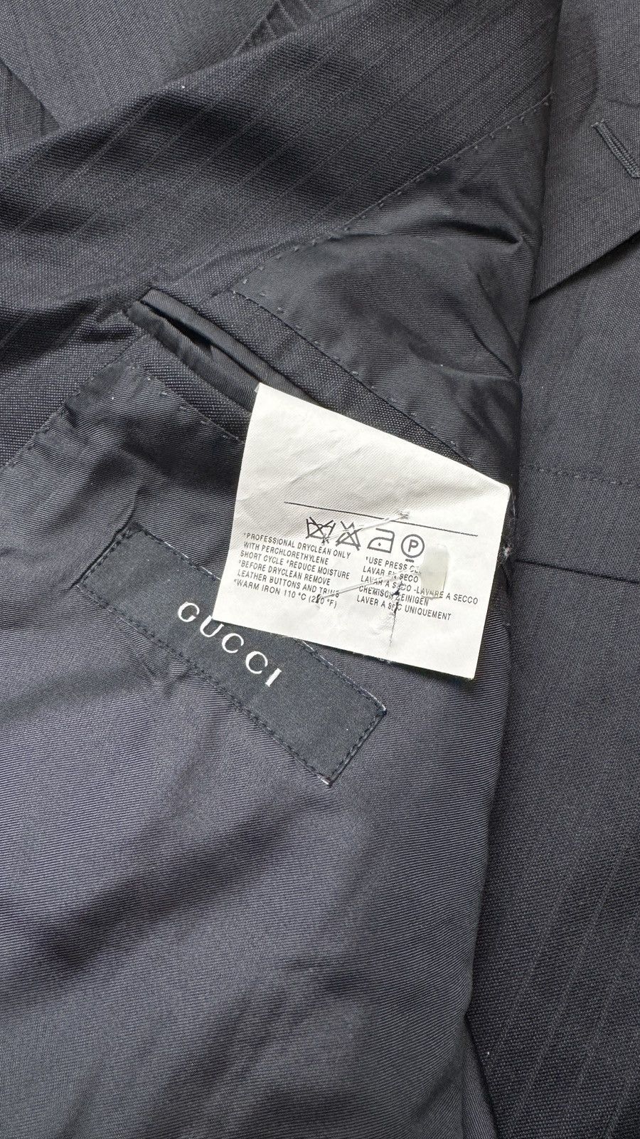 Gucci 00s Gucci Tom Ford Printstripe Blazer ysl dior cdg armani Size 54L - 9 Thumbnail