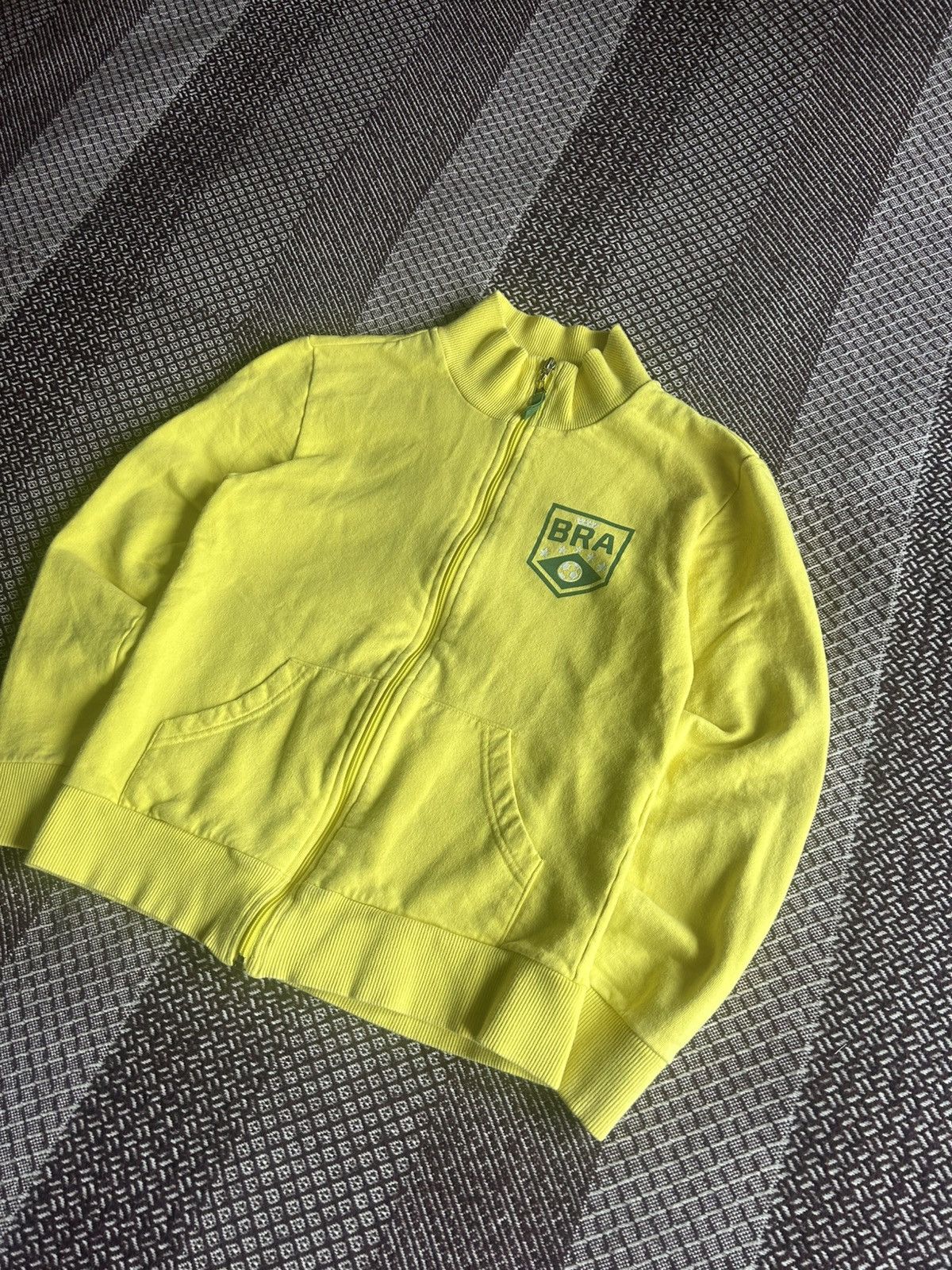 Japanese Brand × Vintage Vintage Y2K Brazil Zip Up Sweatshirt Soccer Style Size M Size M / US 6-8 / IT 42-44 - 8 Thumbnail