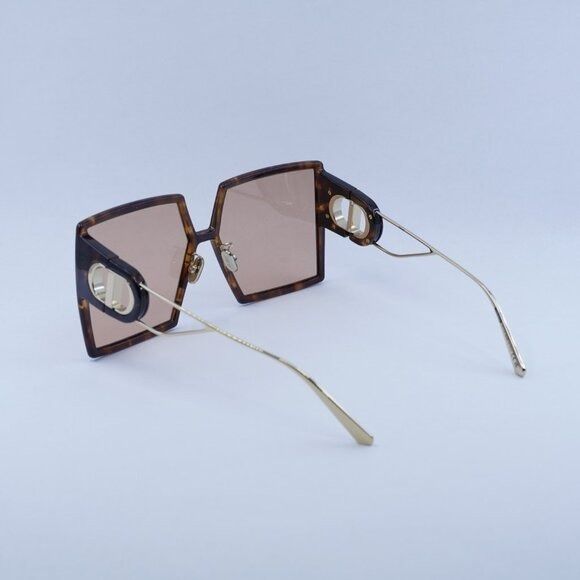 Dior Dior 30MONTAIGNE SU 26L0 Sunglasses Havana/Gold Square Frame Size ONE SIZE - 4 Thumbnail