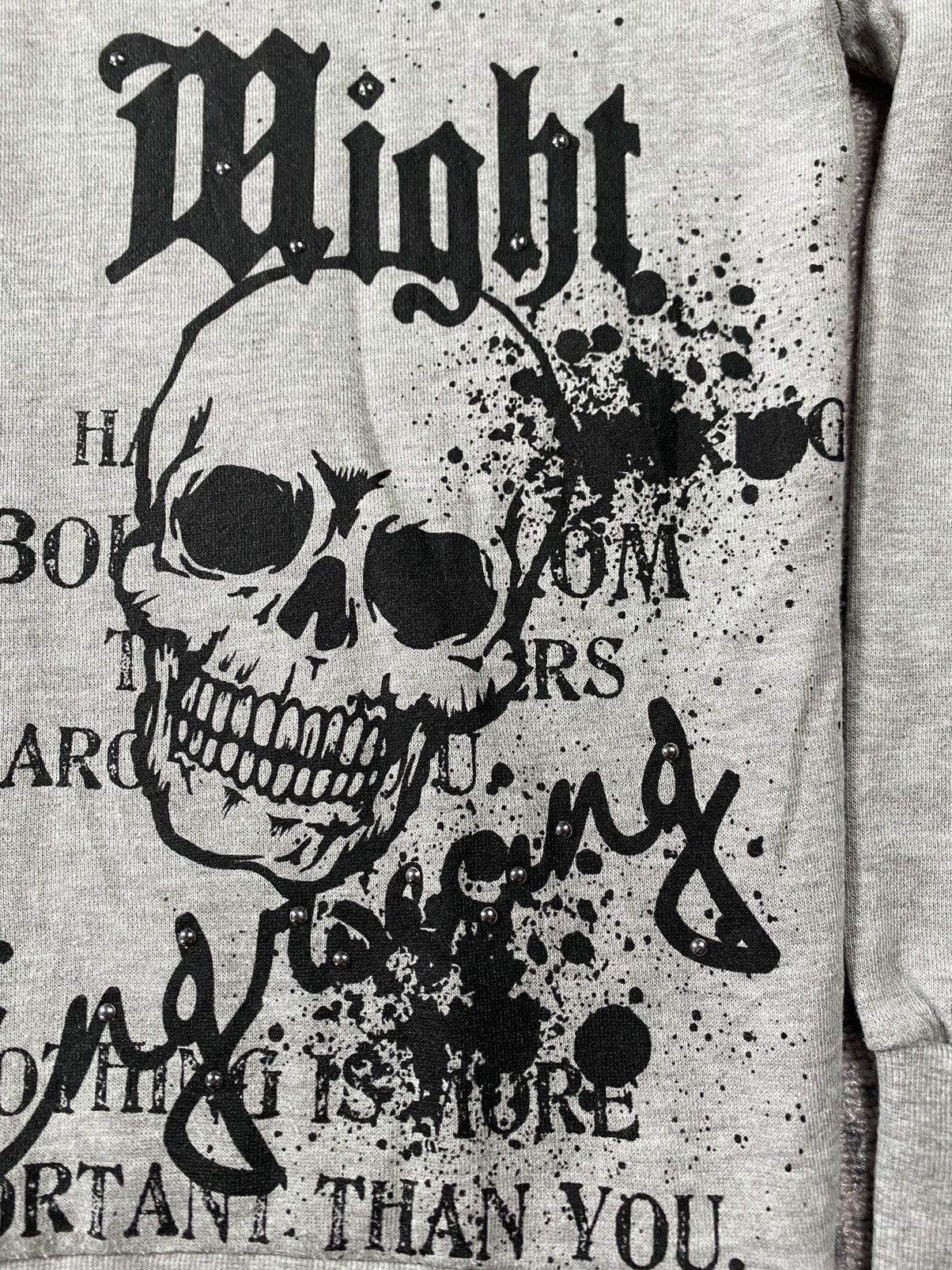 If Six Was Nine × Japanese Brand × Le Grande Bleu (L.G.B.) Japanes Dig Deep Skull Studded Hoodie Vkei Gothic Style Size US XL / EU 56 / 4 - 5 Thumbnail