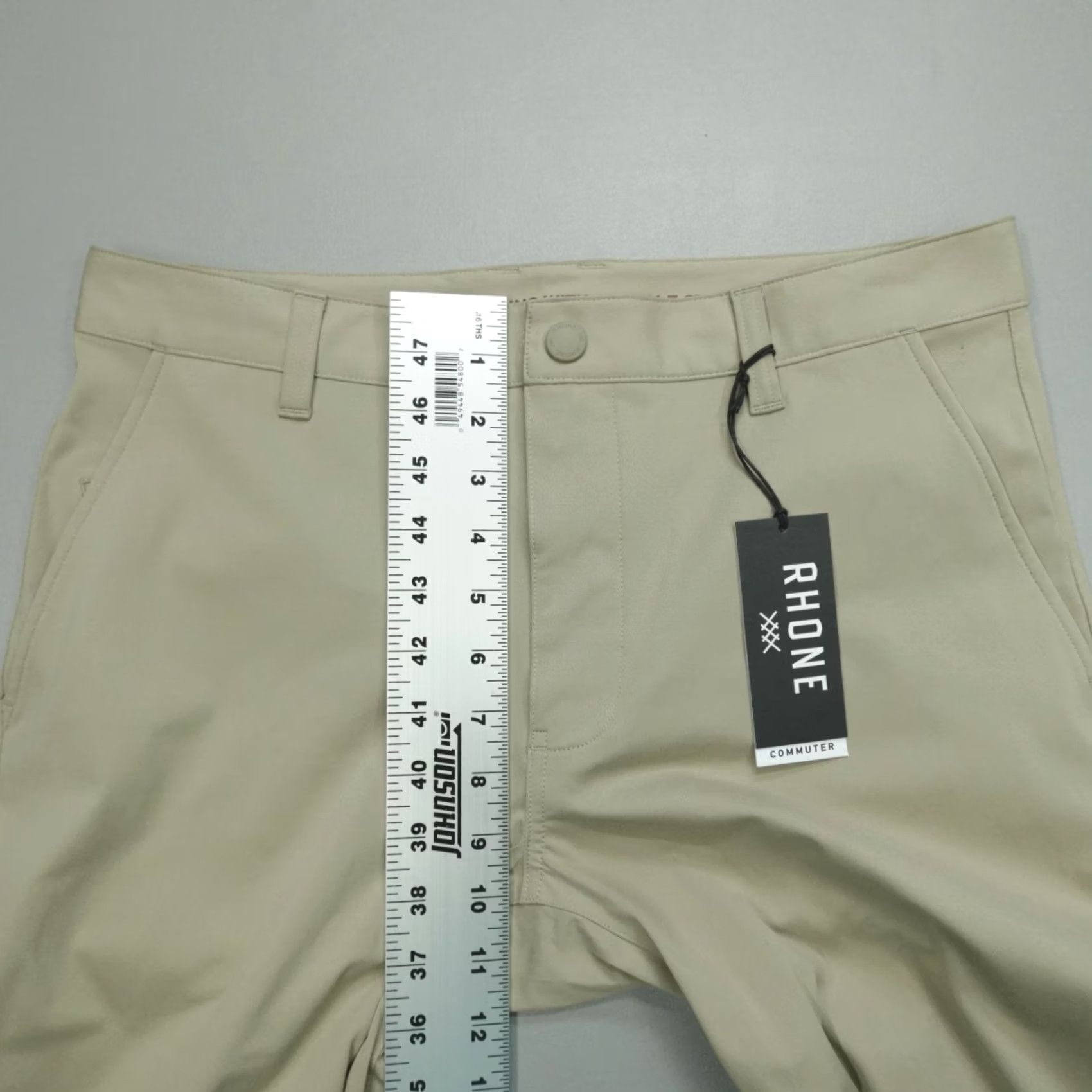 Rhone Rhone Commuter 5 Pocket Pants Slim Mens Size 31 Beige 36" Inseam Straight Front Chino Polyester Pocket Size US 31 - 6 Thumbnail