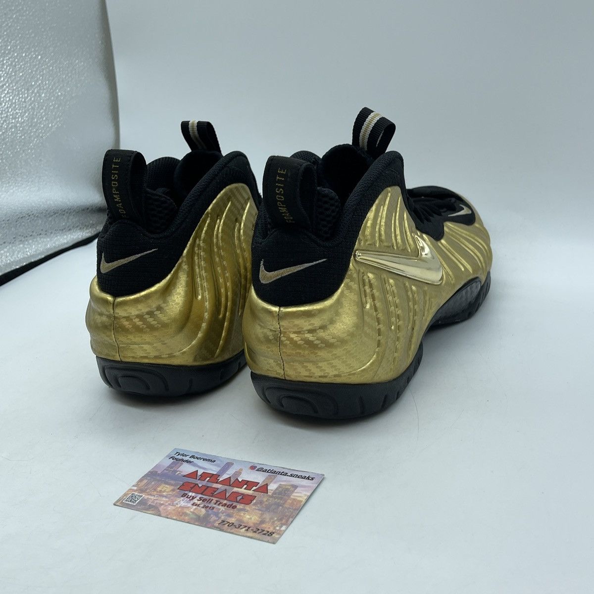 Nike Air foamposite metal gold Size US 8.5 / EU 41-42 - 5 Thumbnail